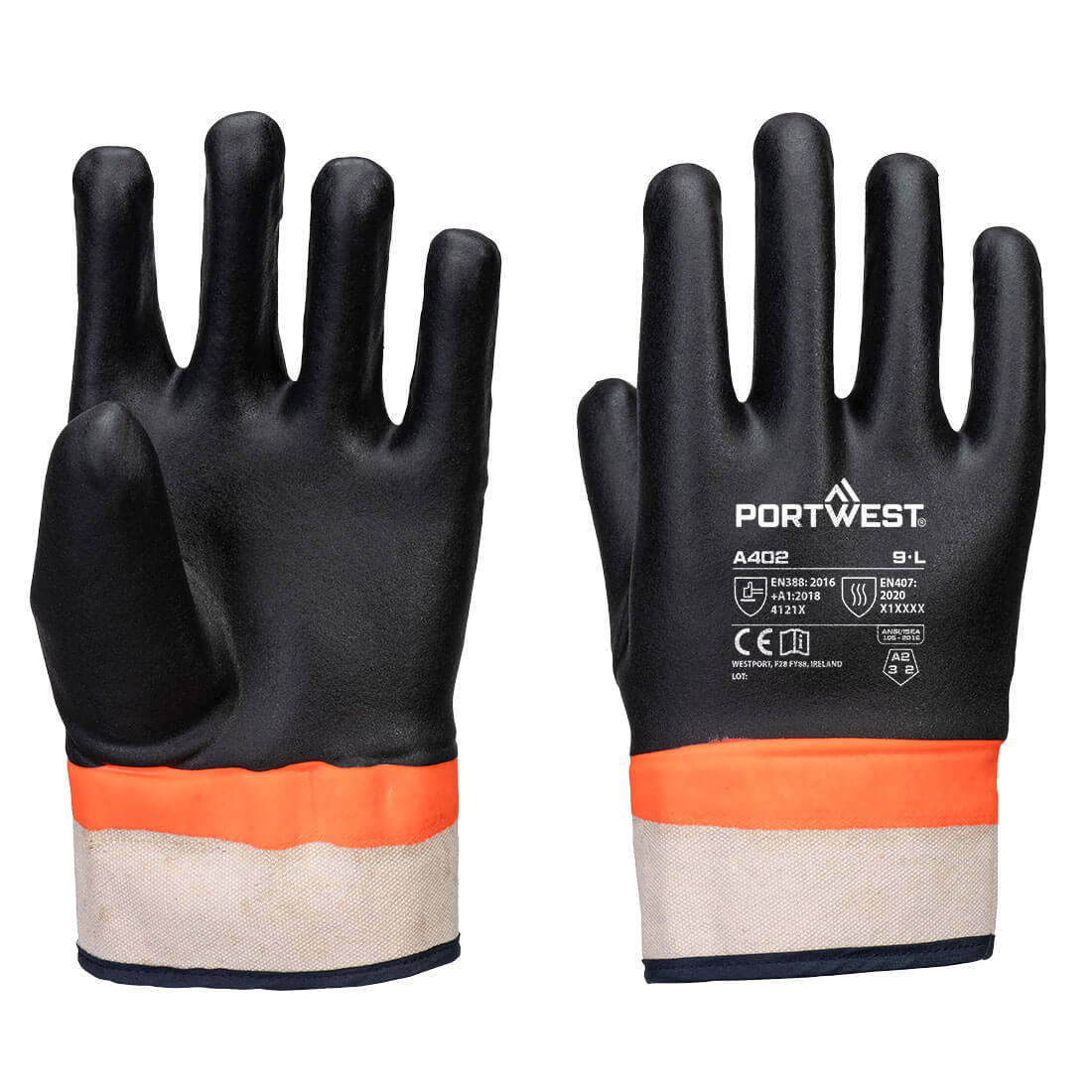 Grip PVC Sandy doppelt getauchter Handschuh