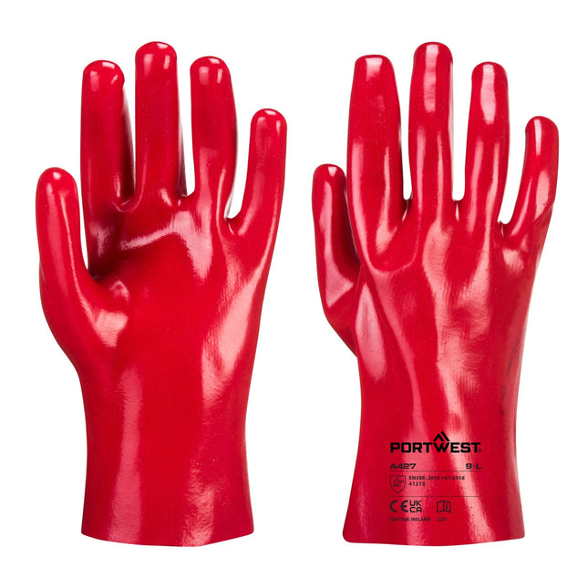 PVC-Werkhandschoen A427 - Rood