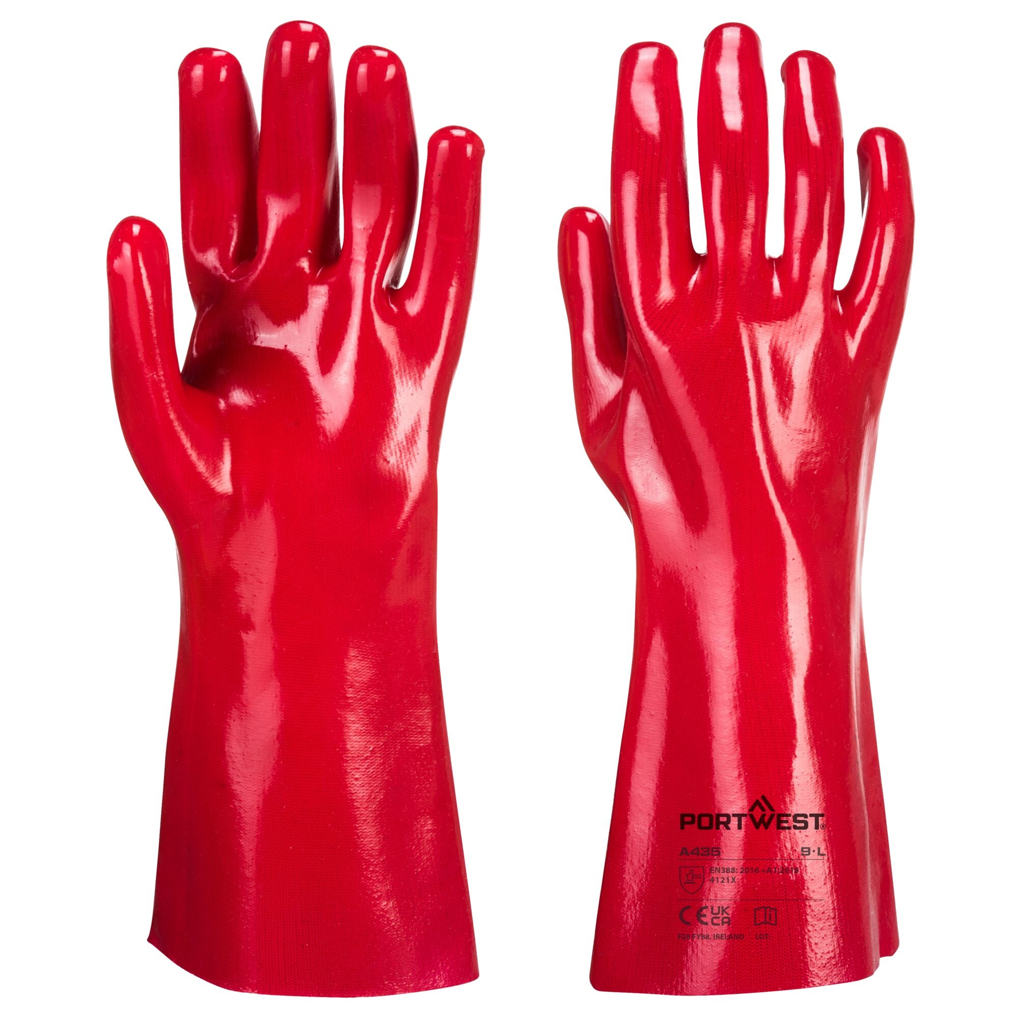 PVC-Werkhandschoen A435 - Rood