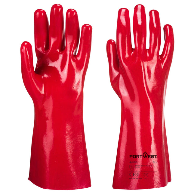 PVC-Werkhandschoen A435 - Rood