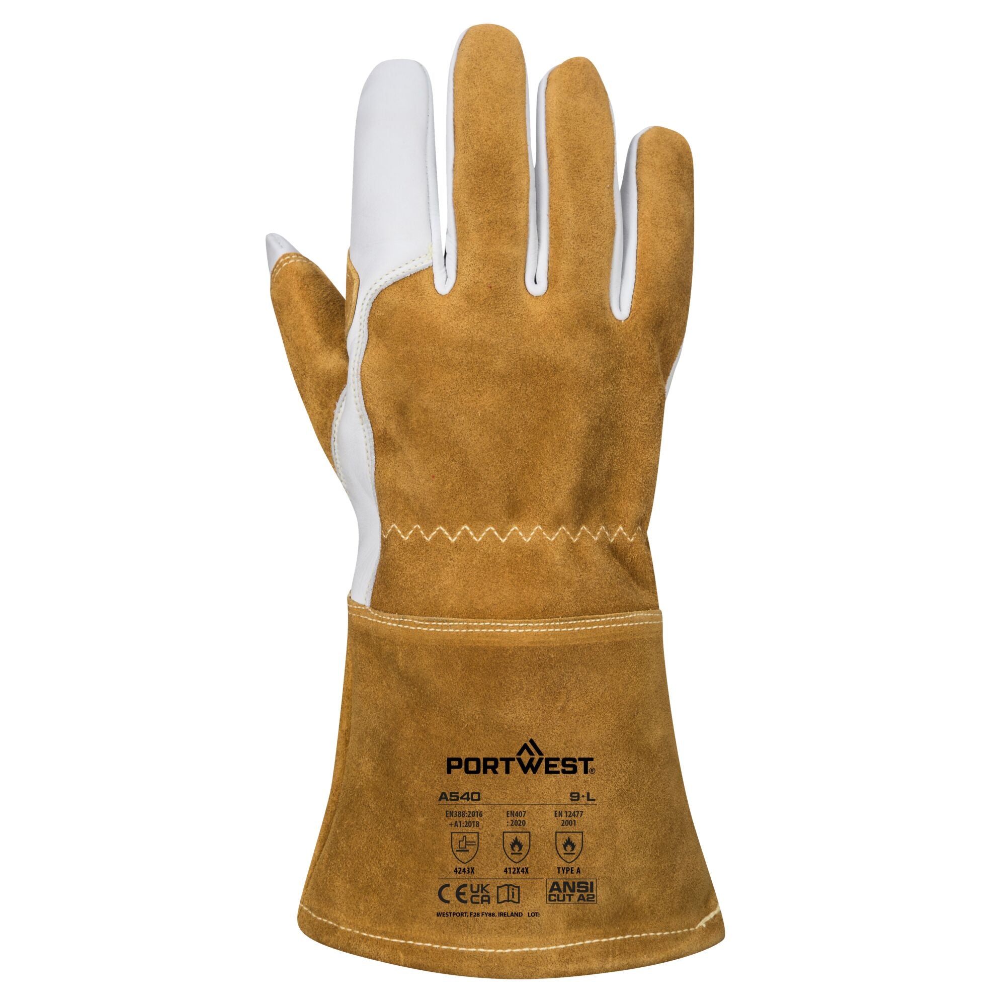 Ultra Las Handschoen - Bruin - achterkant