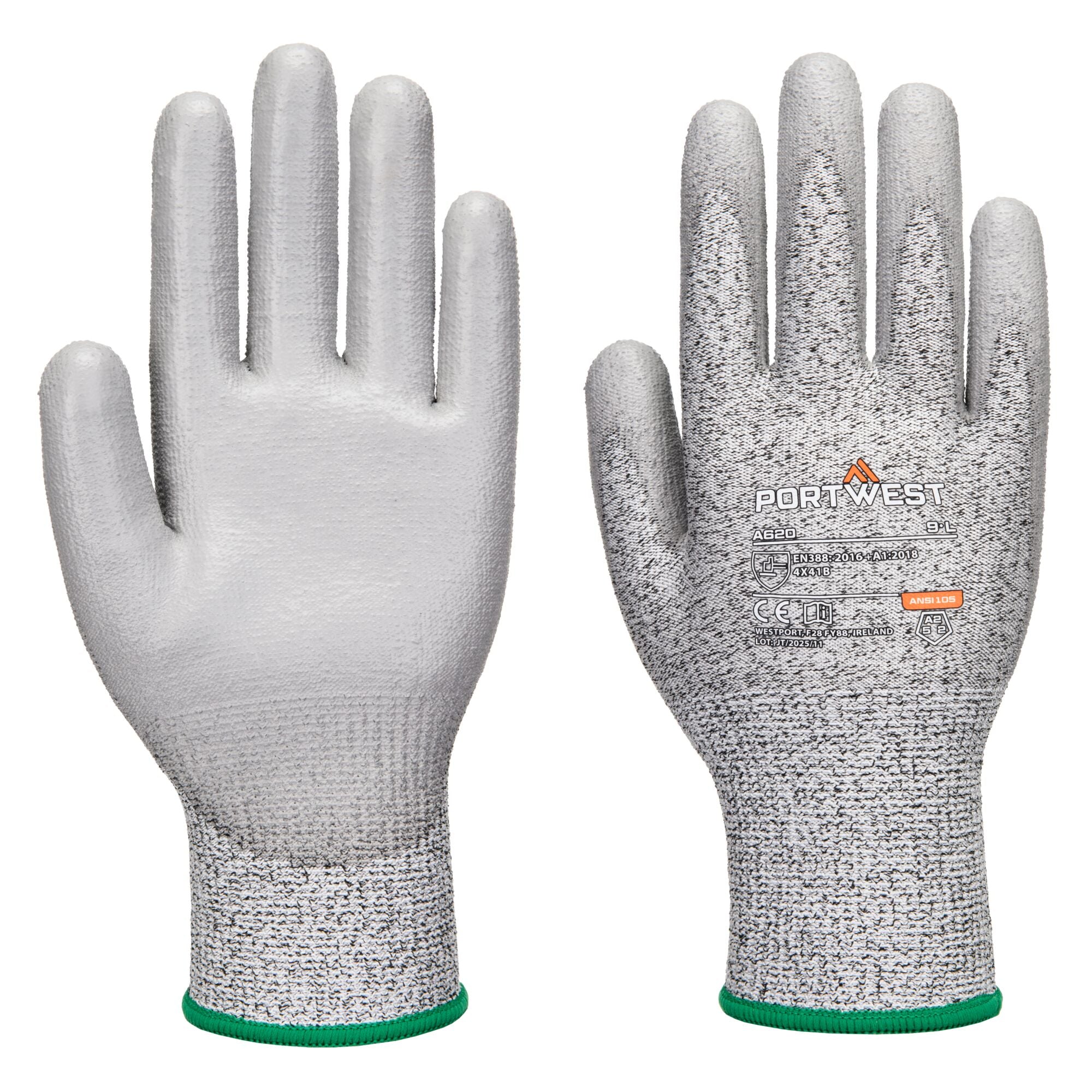LR Cut PU Handschoen - Grijs