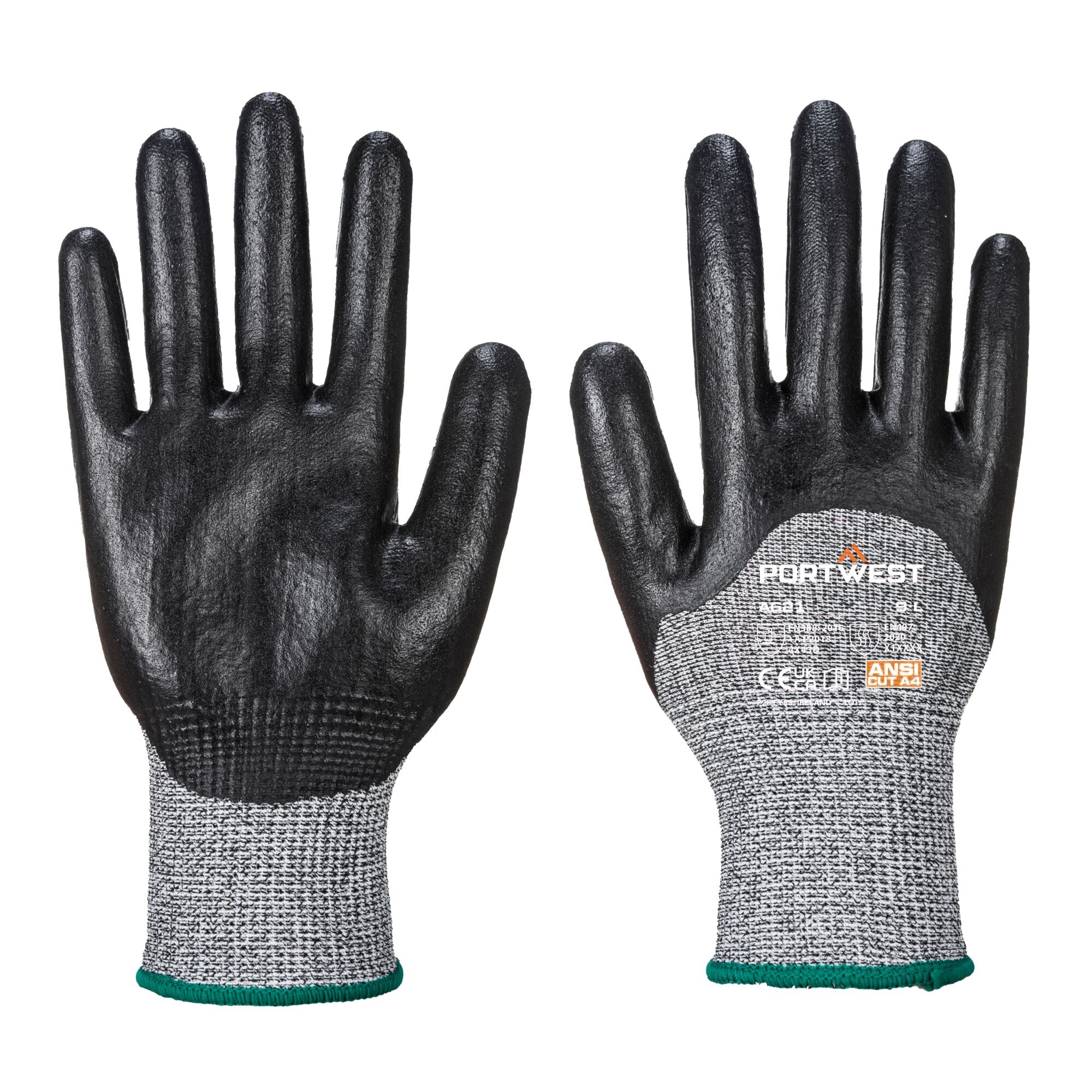 Snijbestendige 3/4 Nitrilschuim Handschoen - Zwart