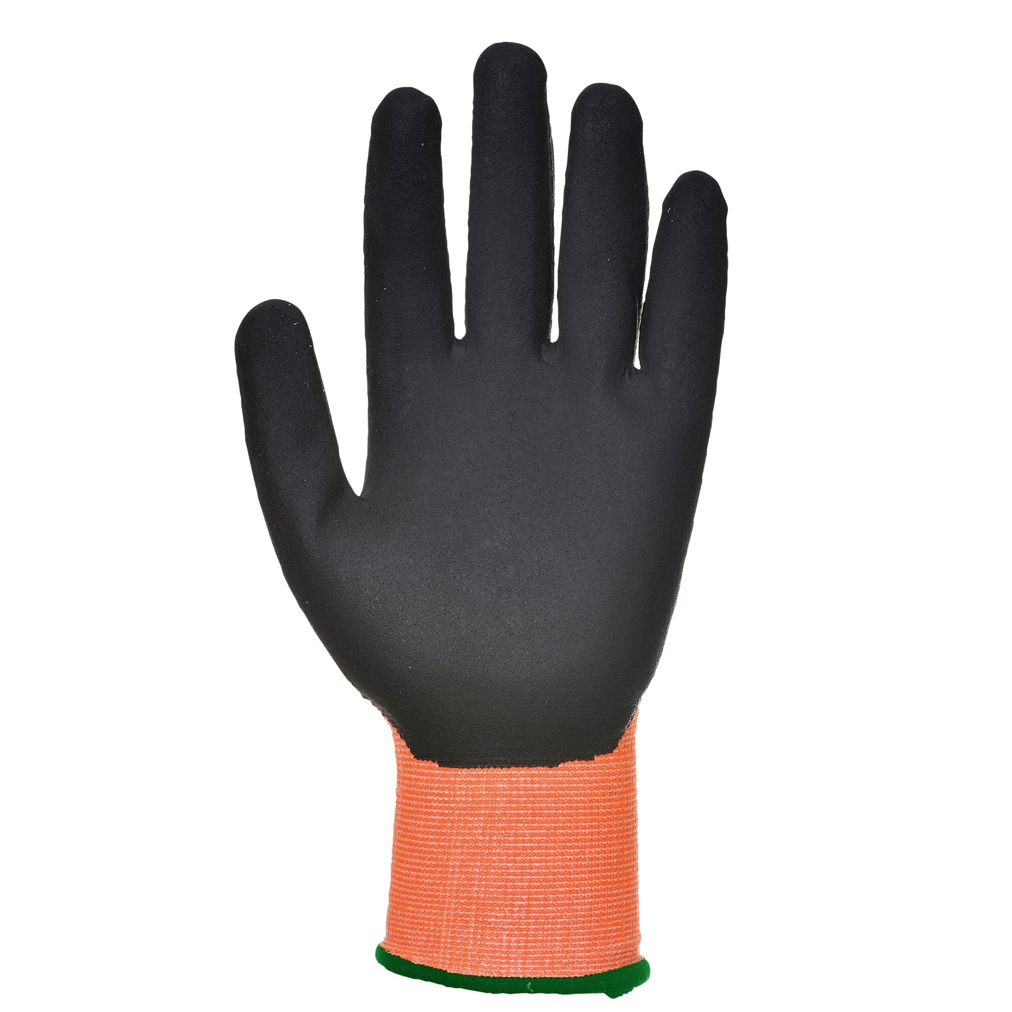 Hi-Vis Snijbestendige Handschoen - Oranje/Zwart - voorkant