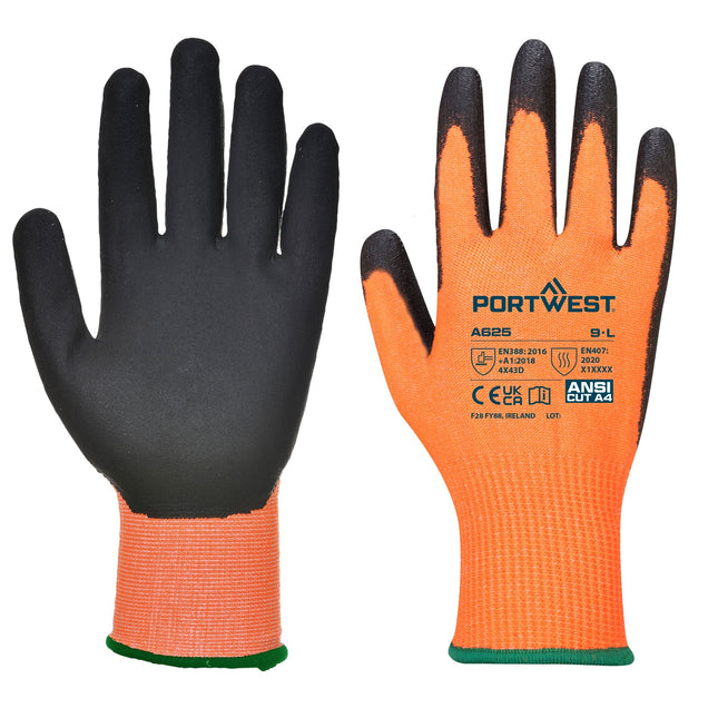 Hi-Vis Snijbestendige Handschoen - Oranje/Zwart
