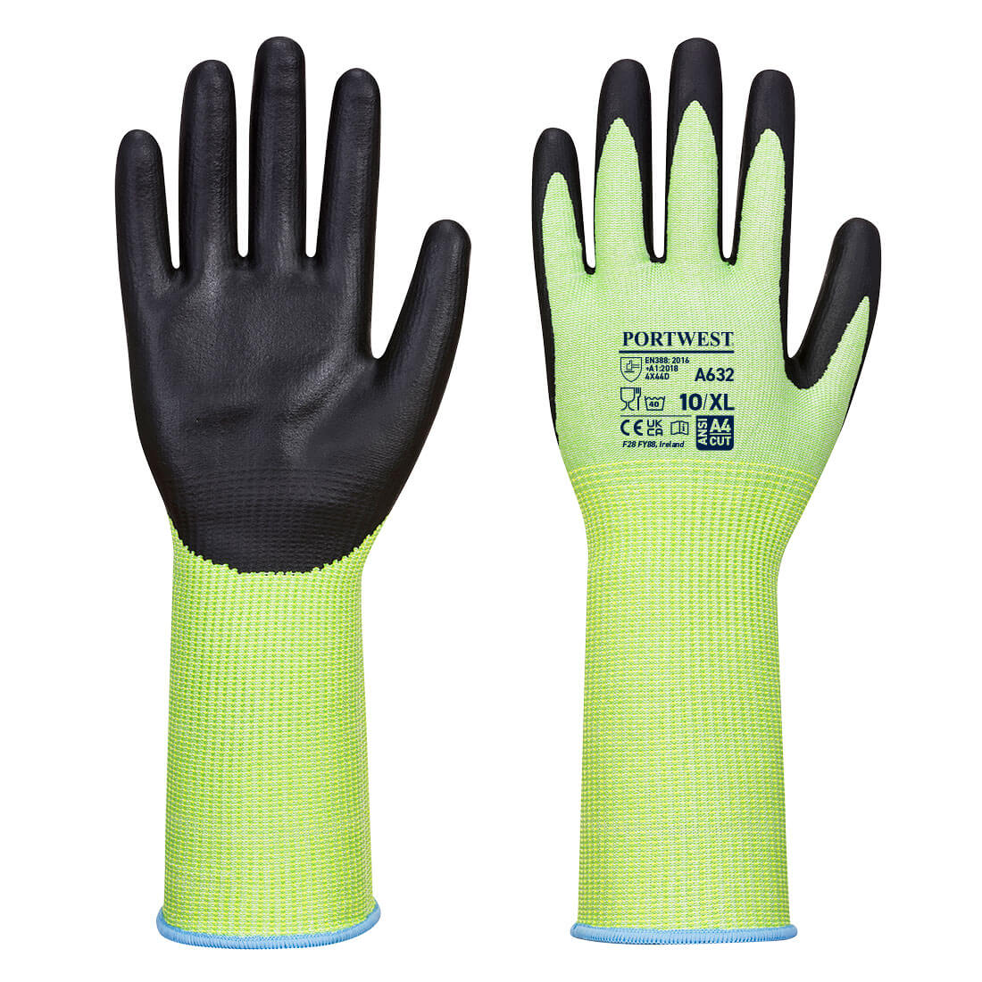 Portwest Groen Knip Handschoen Lange Manchet
