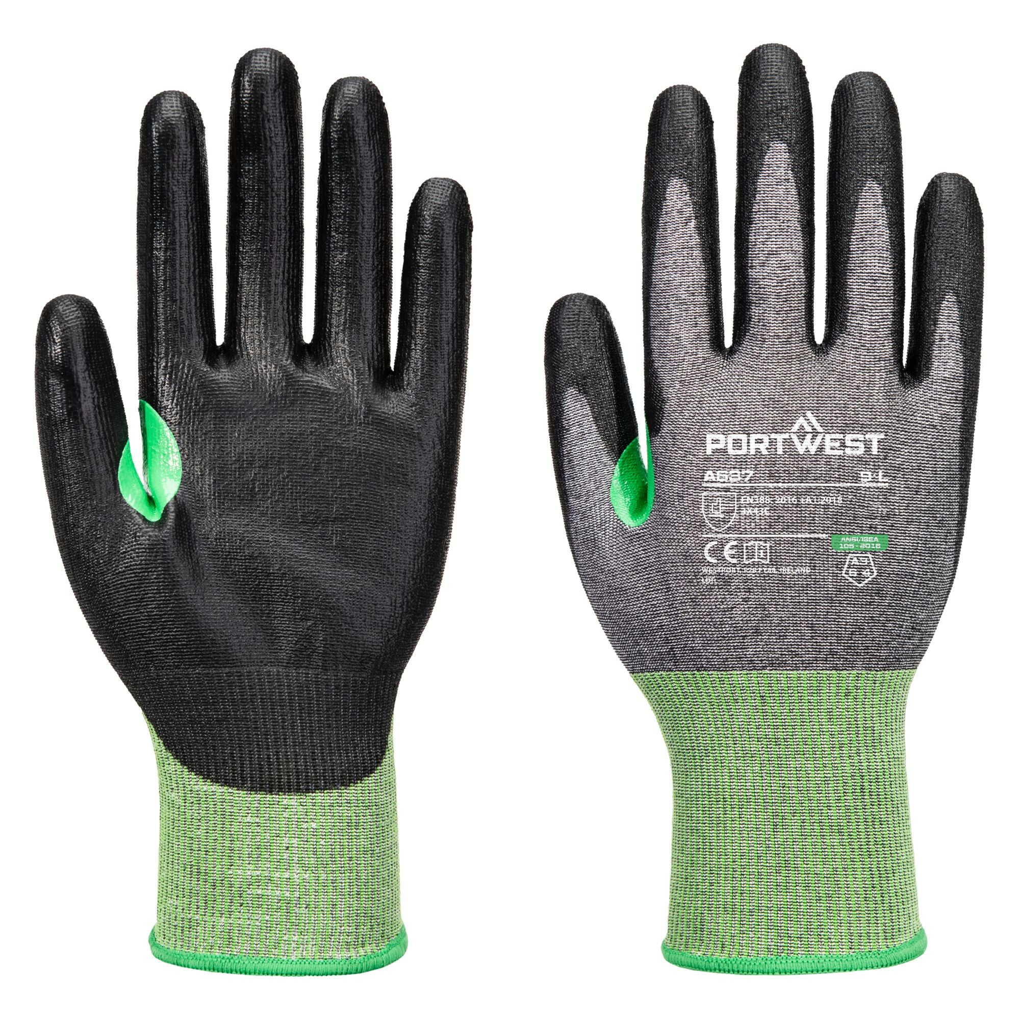 CS C18 PU Snijbestendige Handschoen - Grijs/zwart