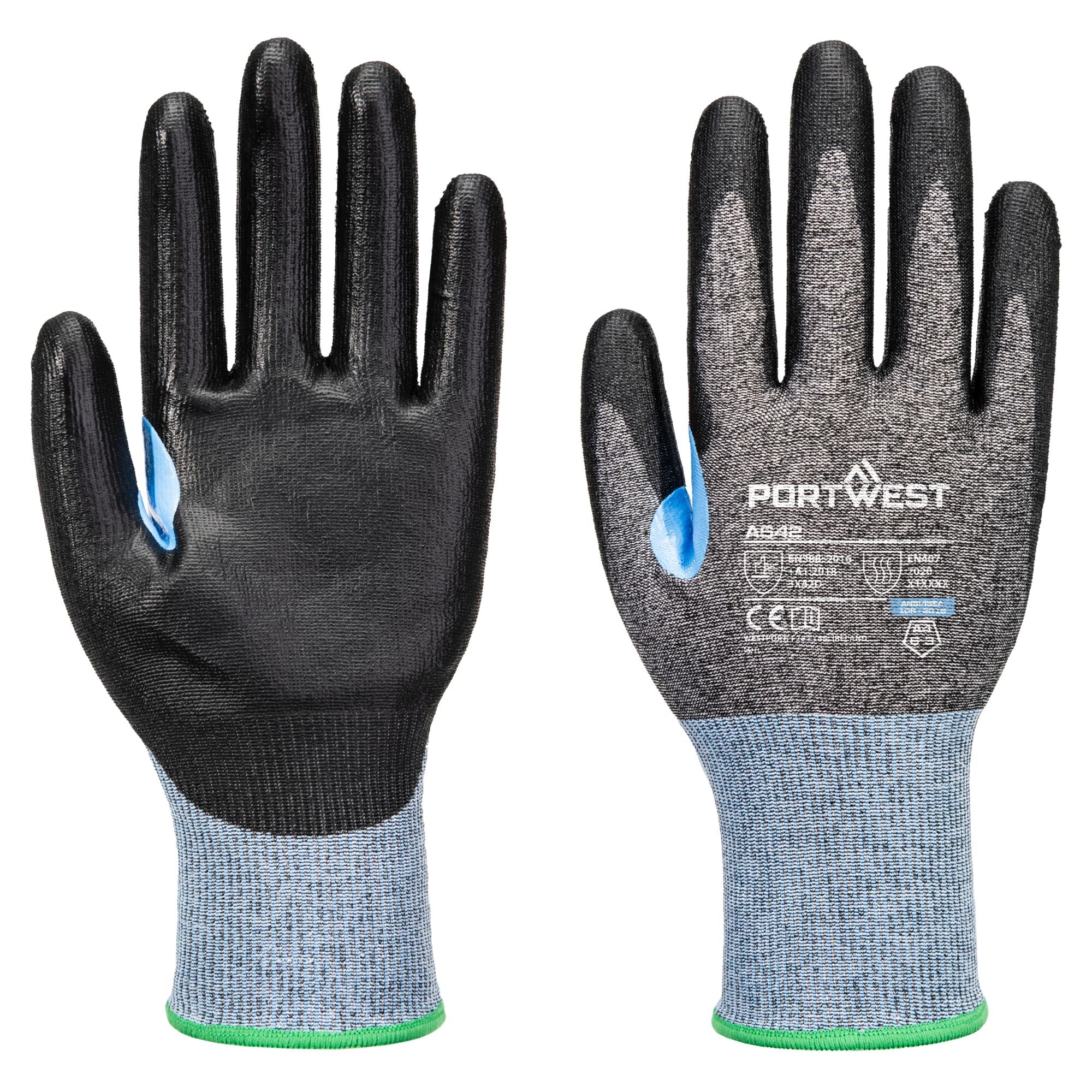 CS D18 PU Snijbestendige Handschoen - Grijs/zwart