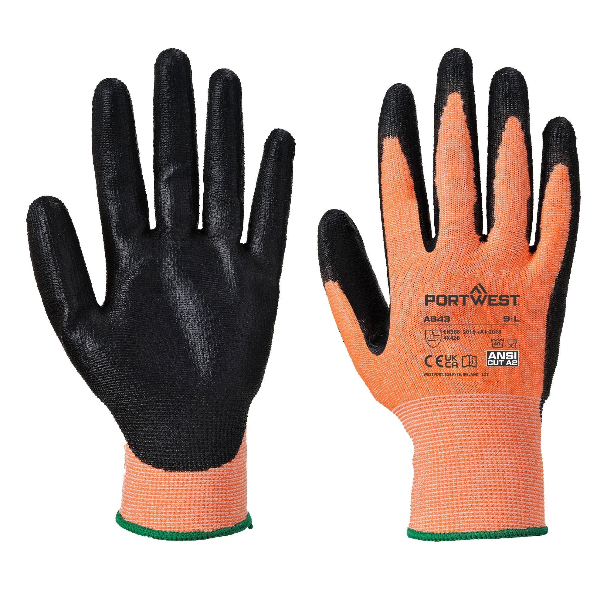 Amber snijbestendige Handschoen - Nitril Schuim - Amber
