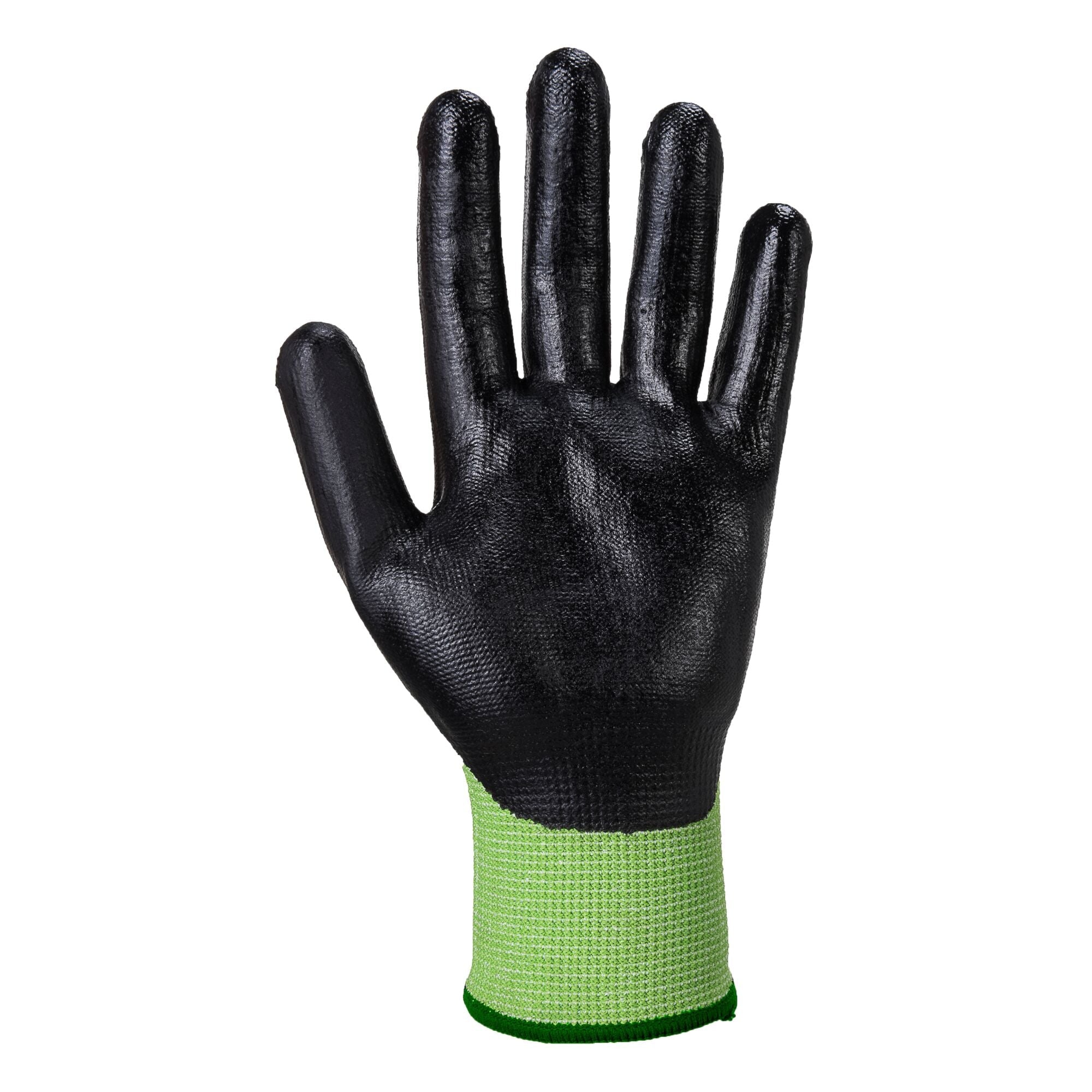 GROEN Snijbestendig, Nitril coating - Groen/Zwart - voorkant
