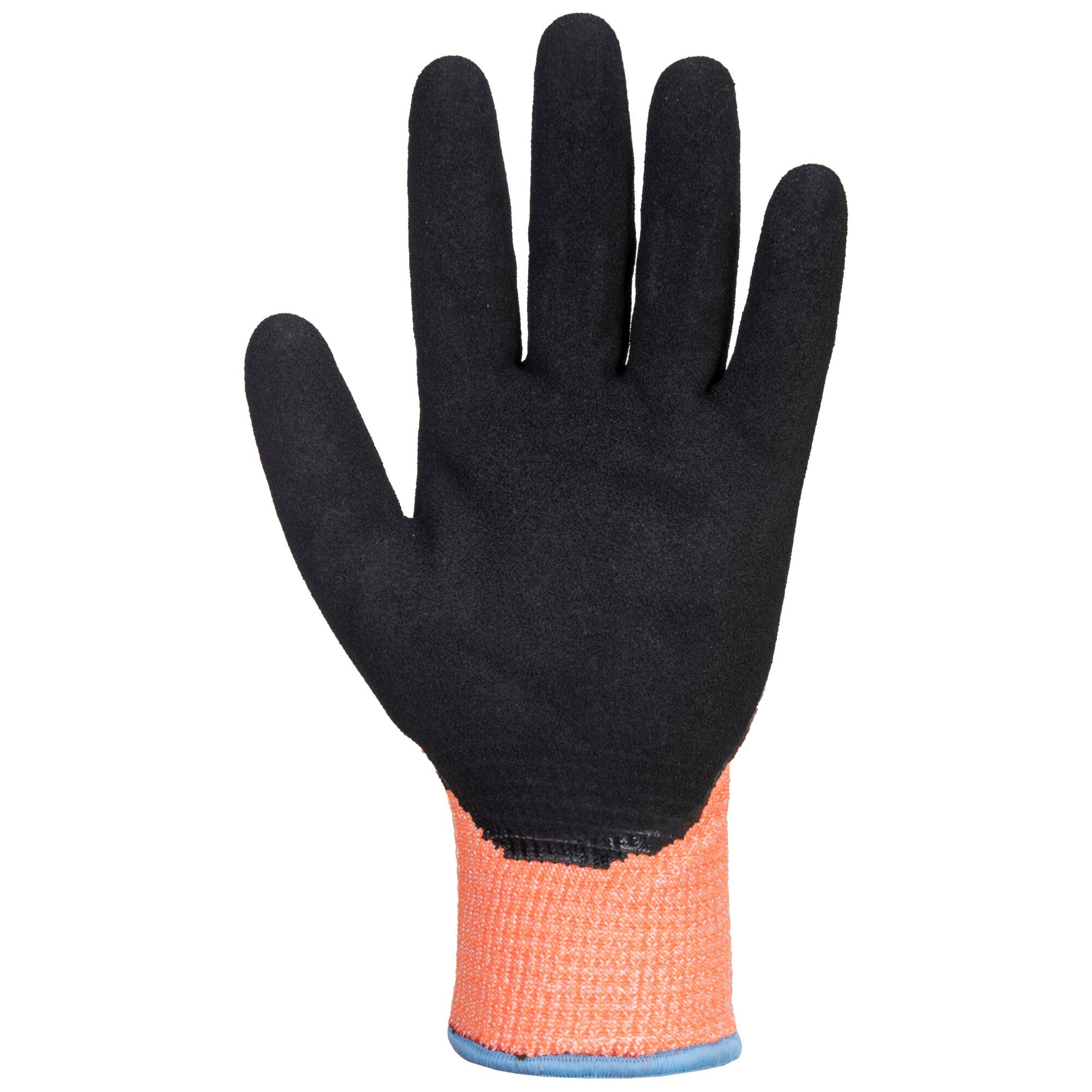 Vis-Tex Snijbestendige D13 Nitril Handschoen - Oranje/Zwart - voorkant
