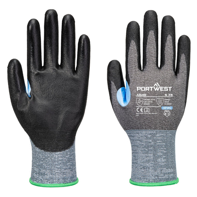 CS D21 PU Snijbestendige Handschoen - Grijs/zwart