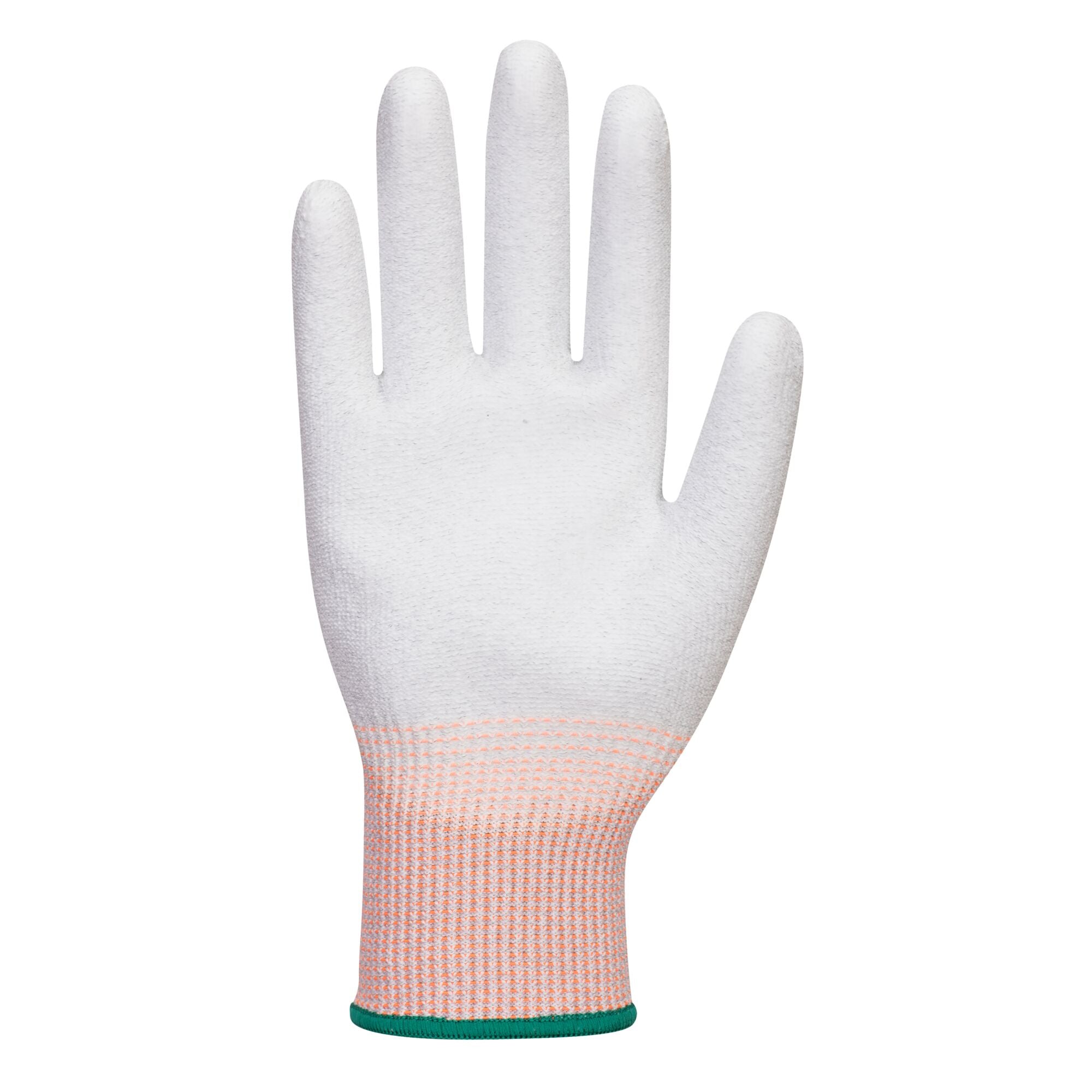 LR13 ESD PU Palm Handschoen (12 pr) - Grijs/Wit - voorkant