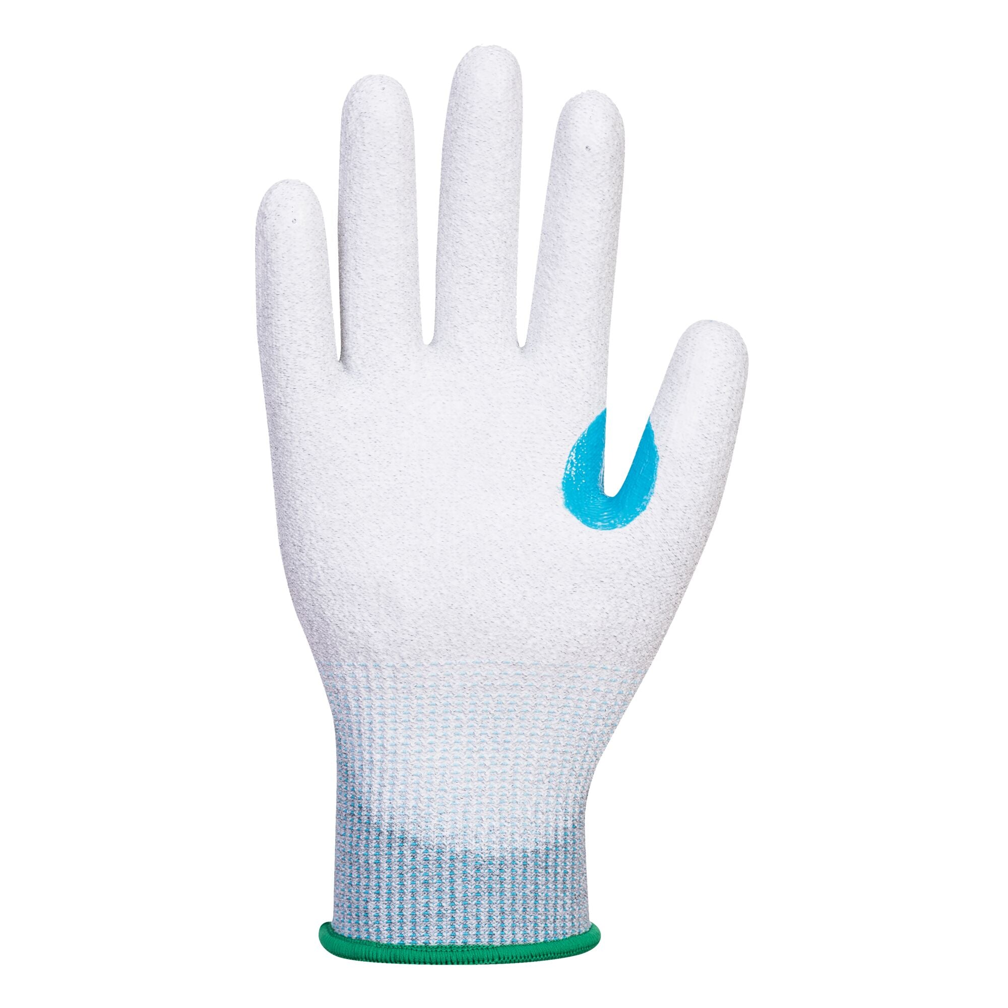 LR13 ESD PU Palm Handschoen - 12 pr. - Grijs/Wit - voorkant