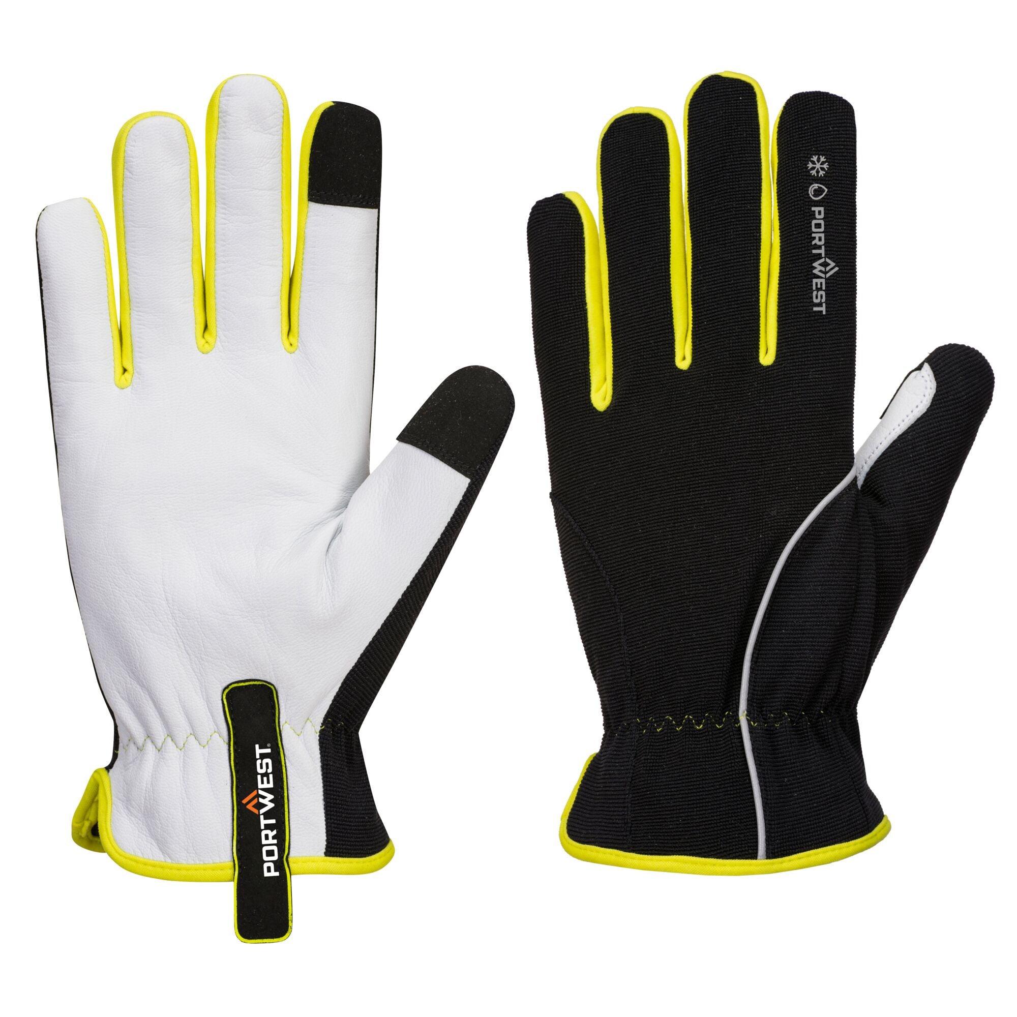 PW3 Winter Handschoen - Zwart/geel