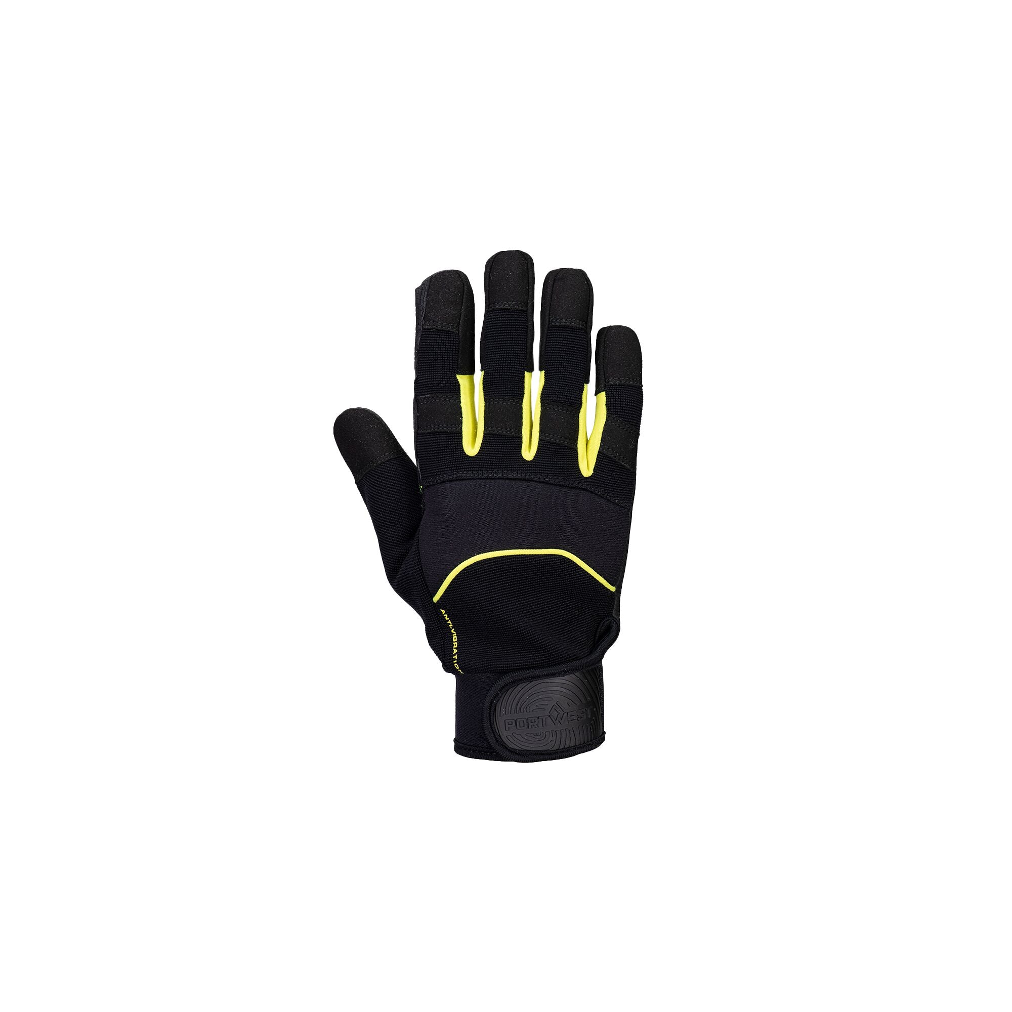 Antivibratiehandschoen voor mechanica - Zwart - achterkant