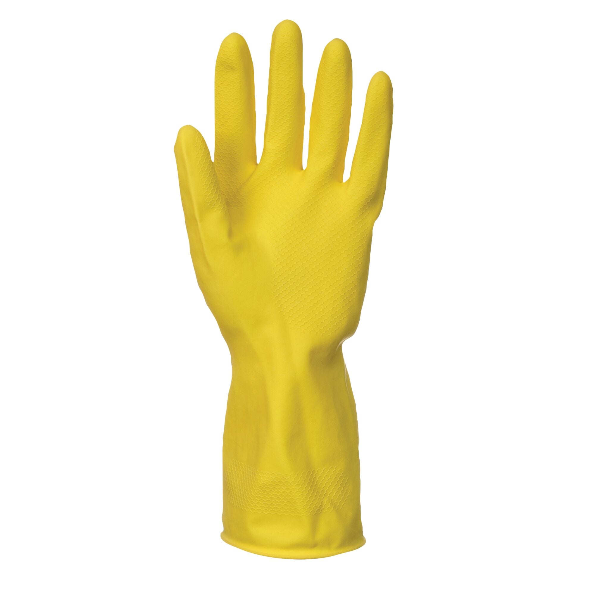 Huishoud Latex Handschoen (240 paar) - Geel - voorkant