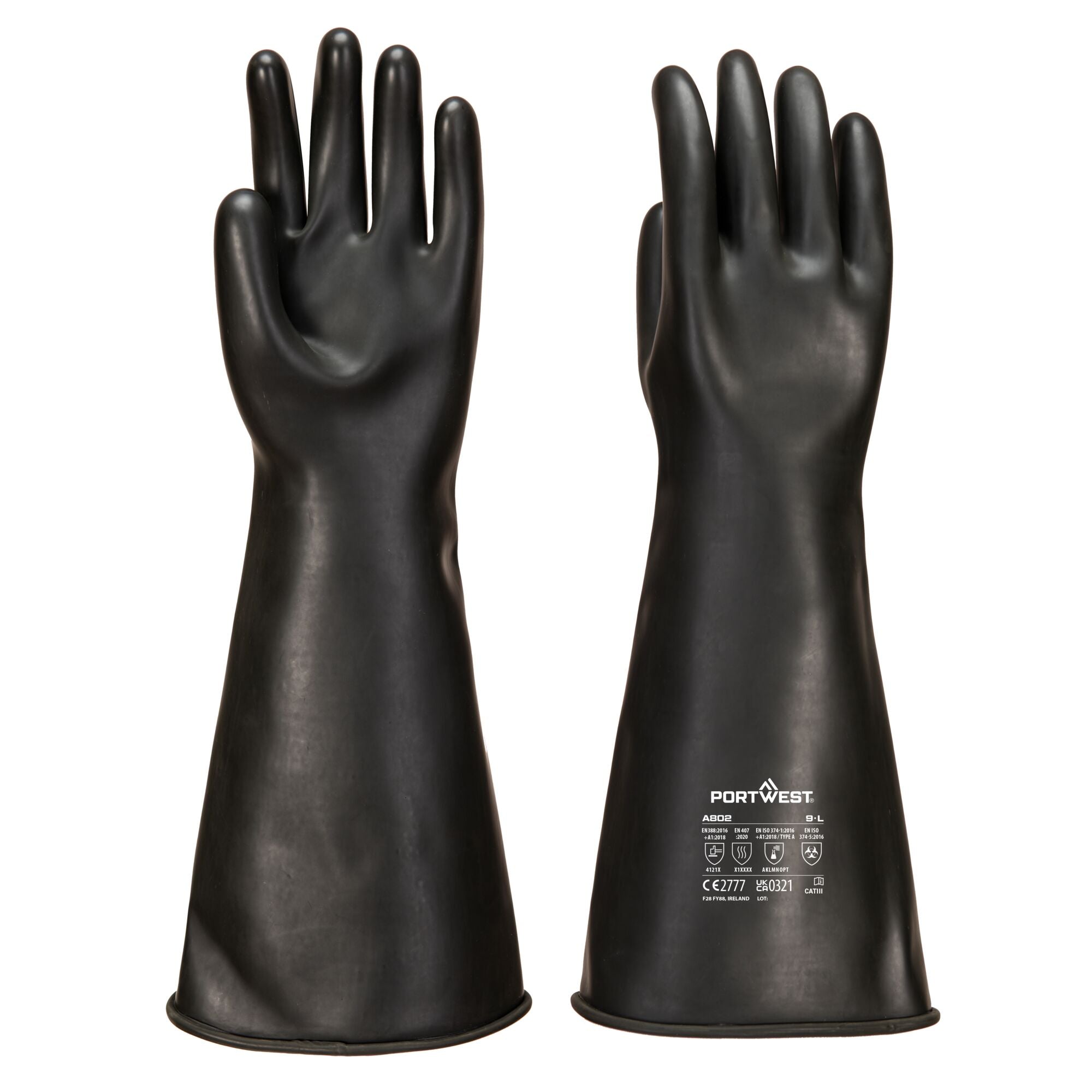 Zwaargewicht latex handschoen - Zwart