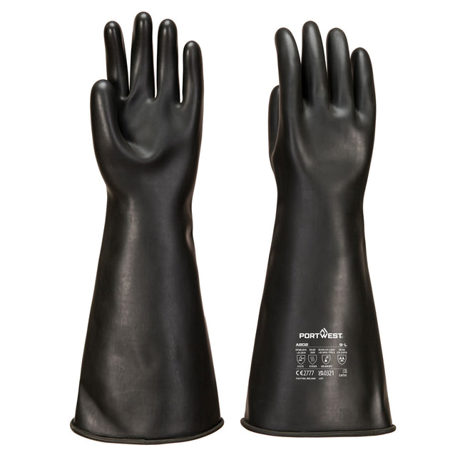 Zwaargewicht latex handschoen - Zwart