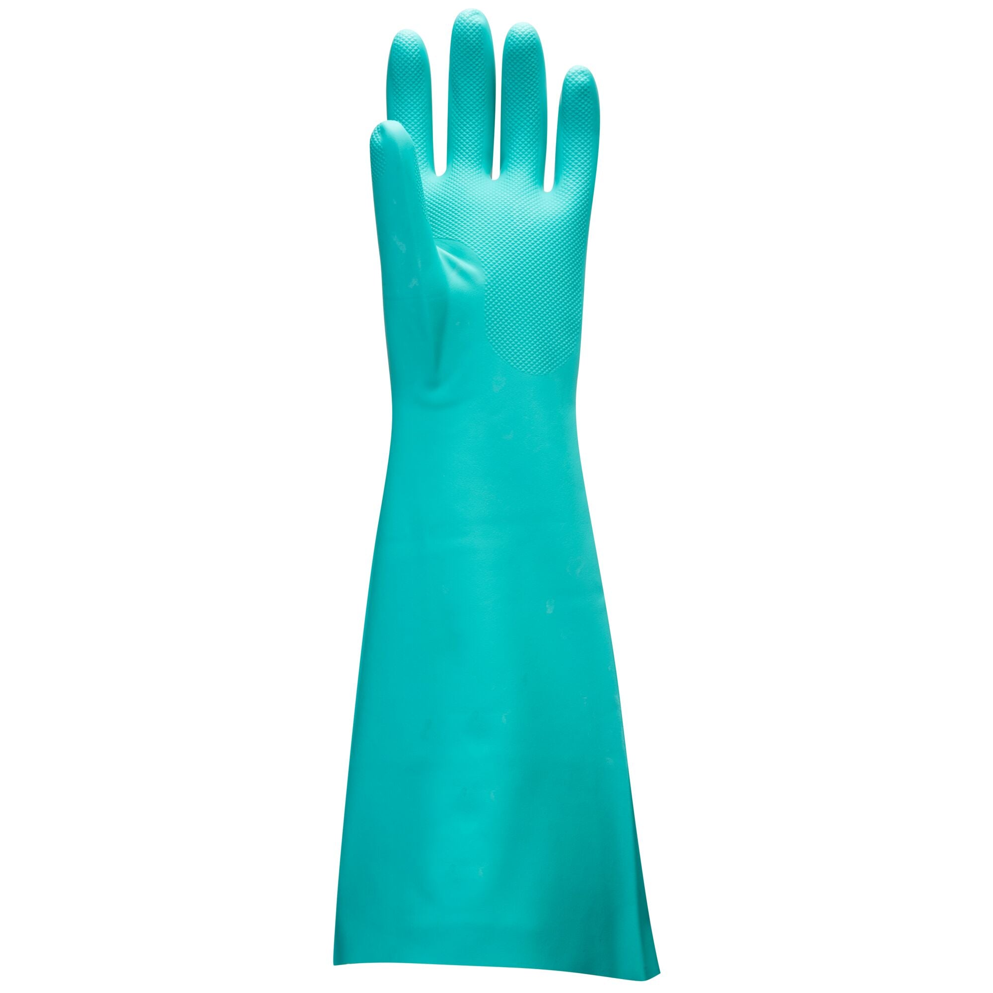 Verlengde lengte Nitril handschoen - Groen - voorkant