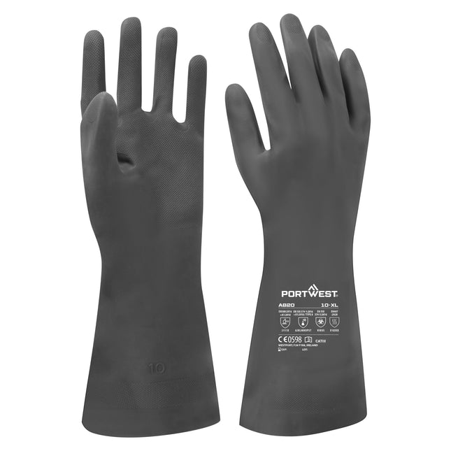 Neopreen chemische handschoen - Zwart