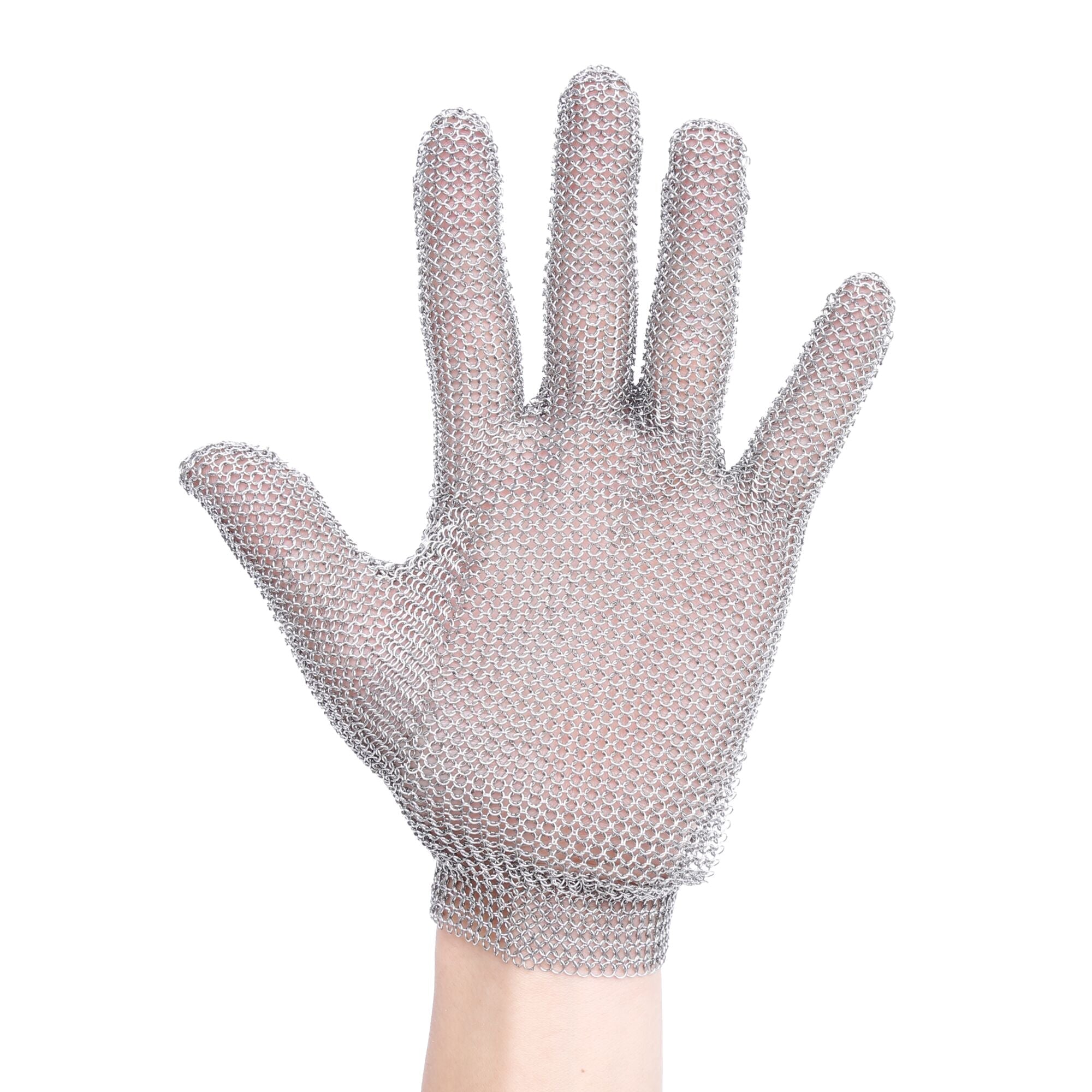 Maliënkolder handschoen - Zilver - voorkant