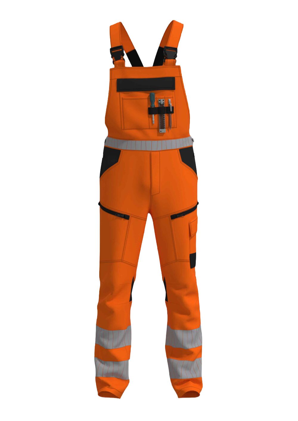 Bestex Amerikaanse overall RWS stretch oranje