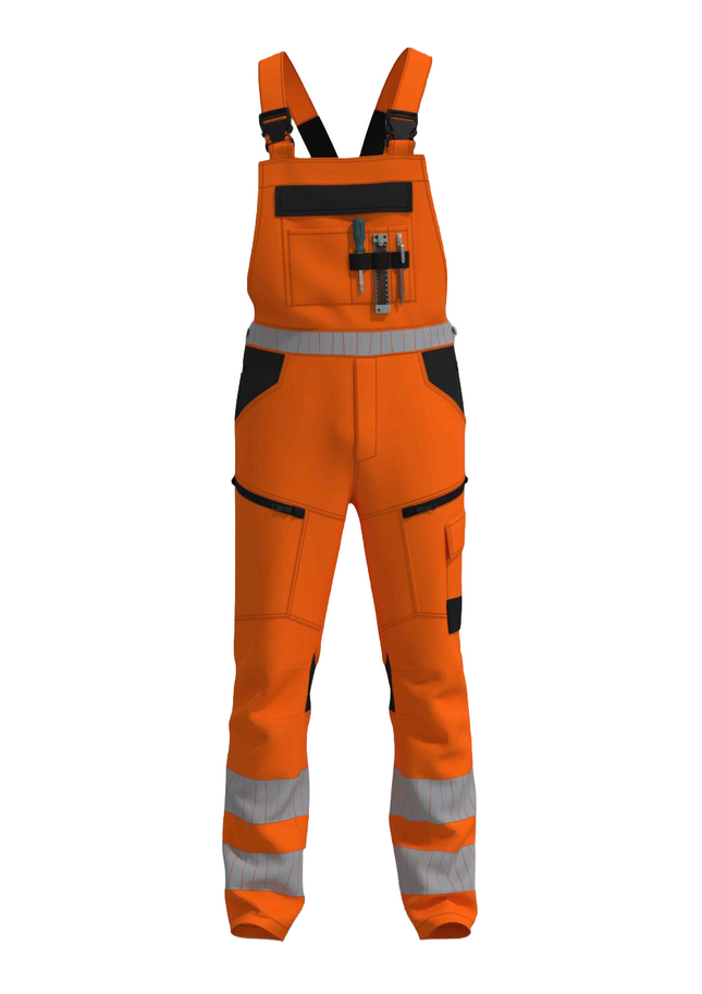 Bestex Amerikaanse overall RWS stretch oranje