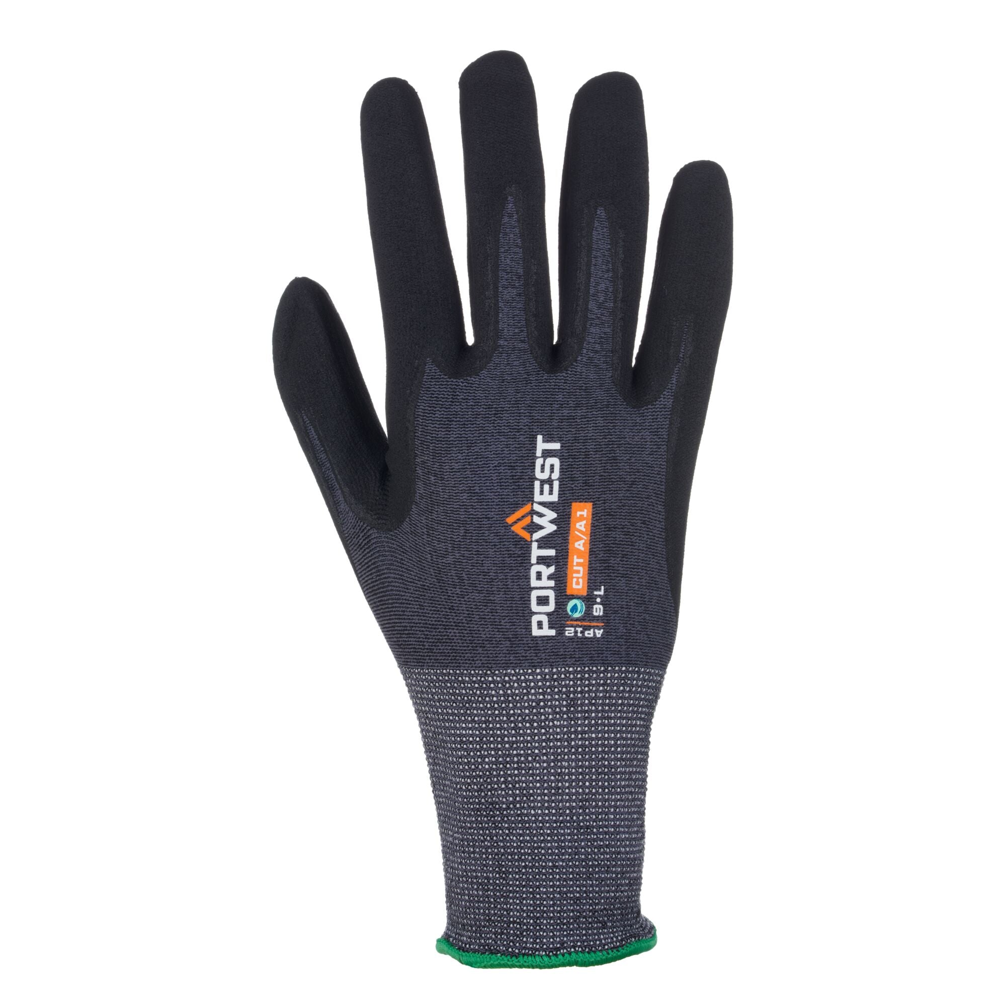 SG Grip 15 Eco Nitril Handschoen - (pk12) - Grijs/zwart - achterkant