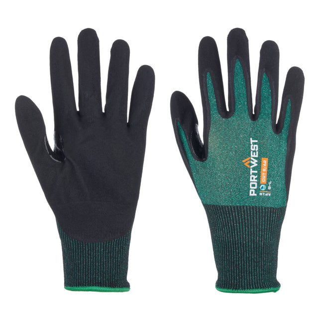 SG snijbestendige B18 Eco Nitril Handschoen - (pk12) - Groen/Zwart