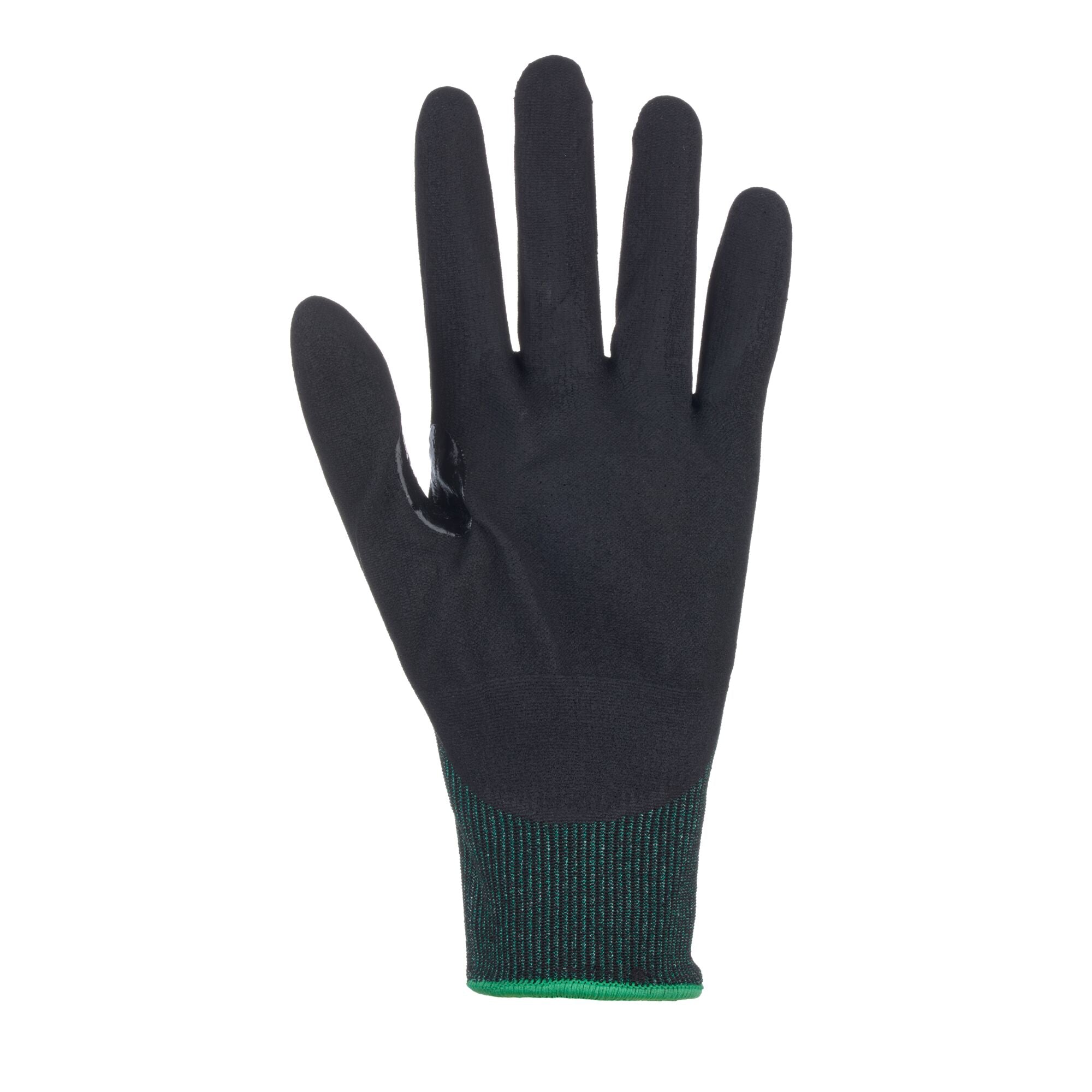 SG snijbestendige B18 Eco Nitril Handschoen - (pk12) - Groen/Zwart - voorkant
