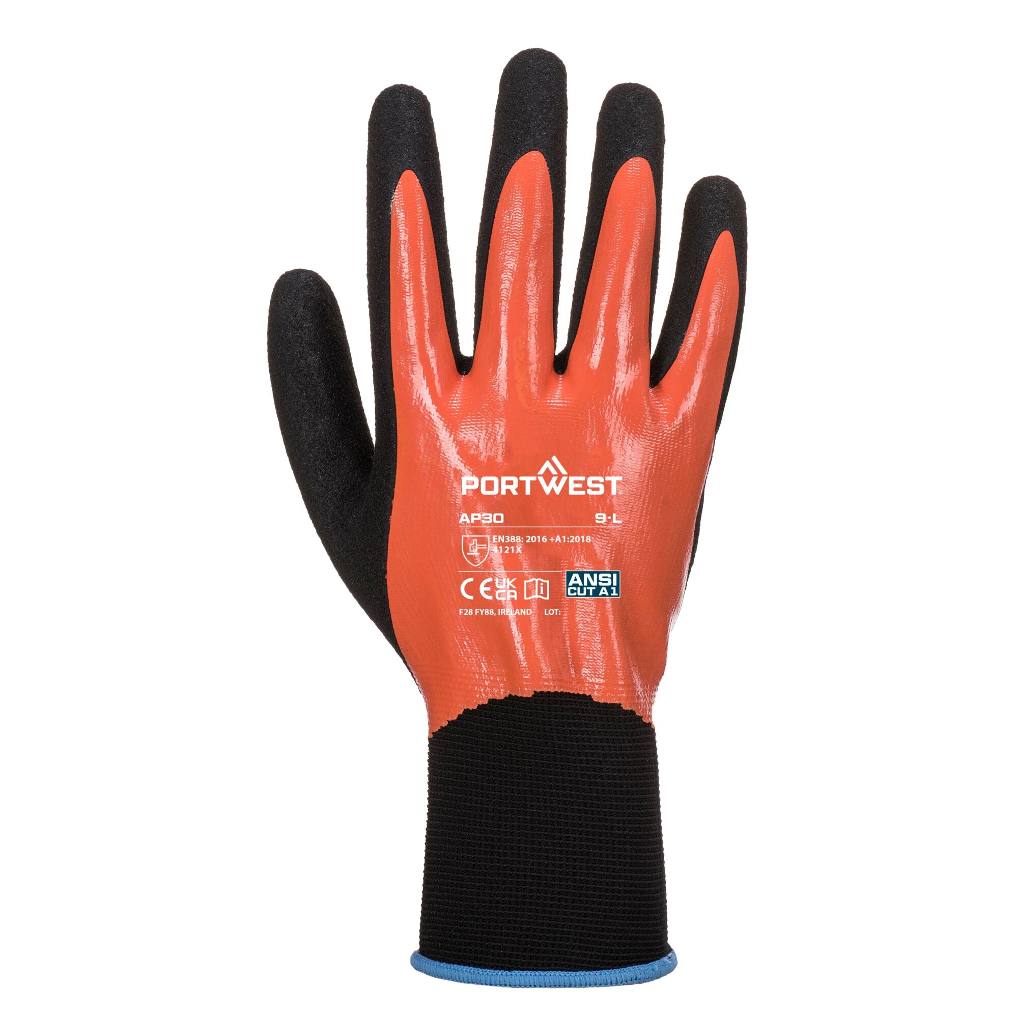 Dermi Pro Handschoen - Oranje/Zwart - achterkant