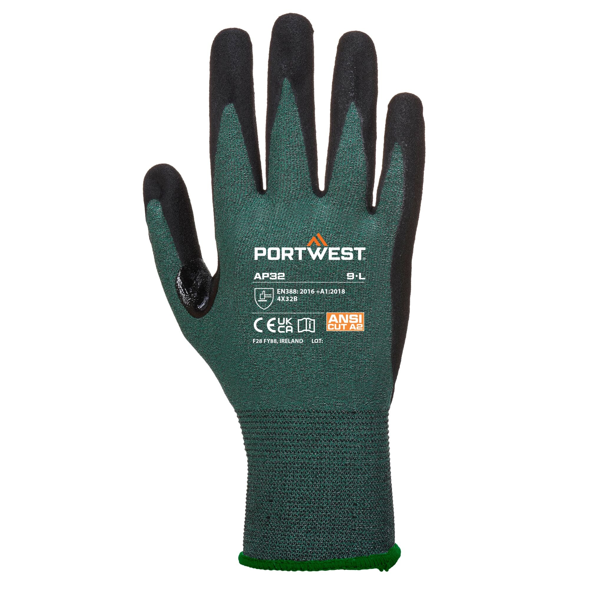 Dexti Cut Pro Handschoen - Zwart/Grijs - achterkant