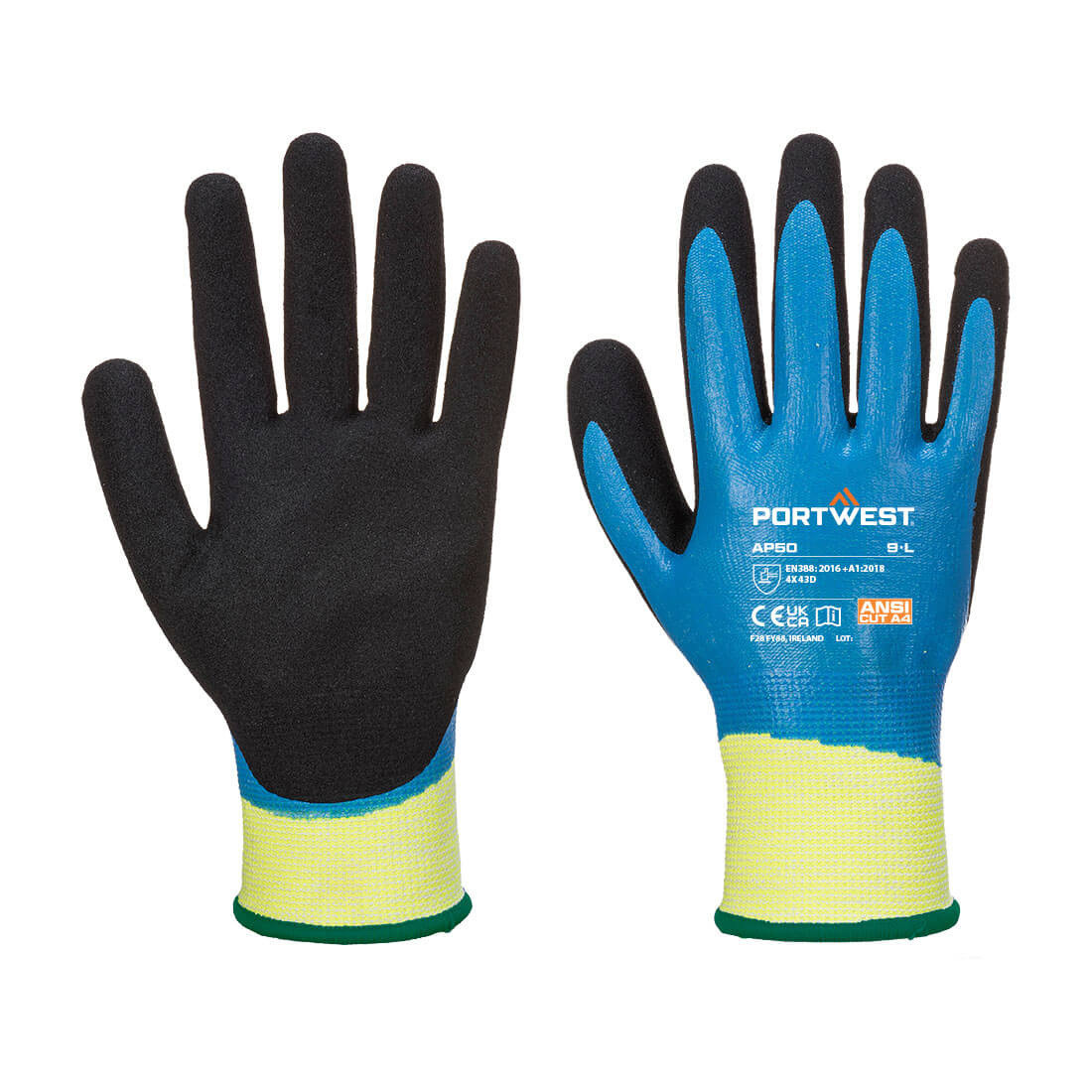 Schnittschutzhandschuh D13 Nitril Aqua