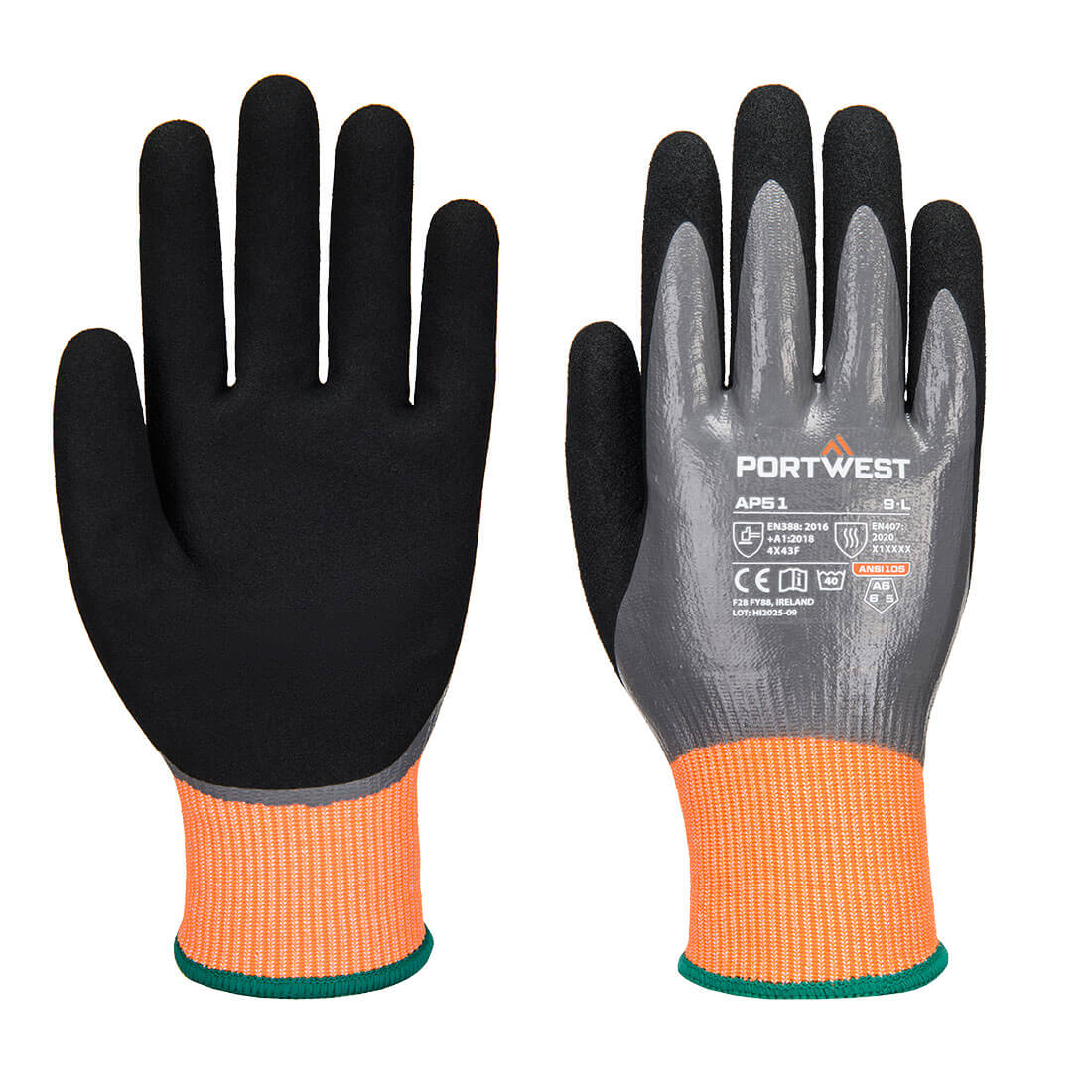 Portwest Cut F15 Nitrile Aqua Glove Handschoenen