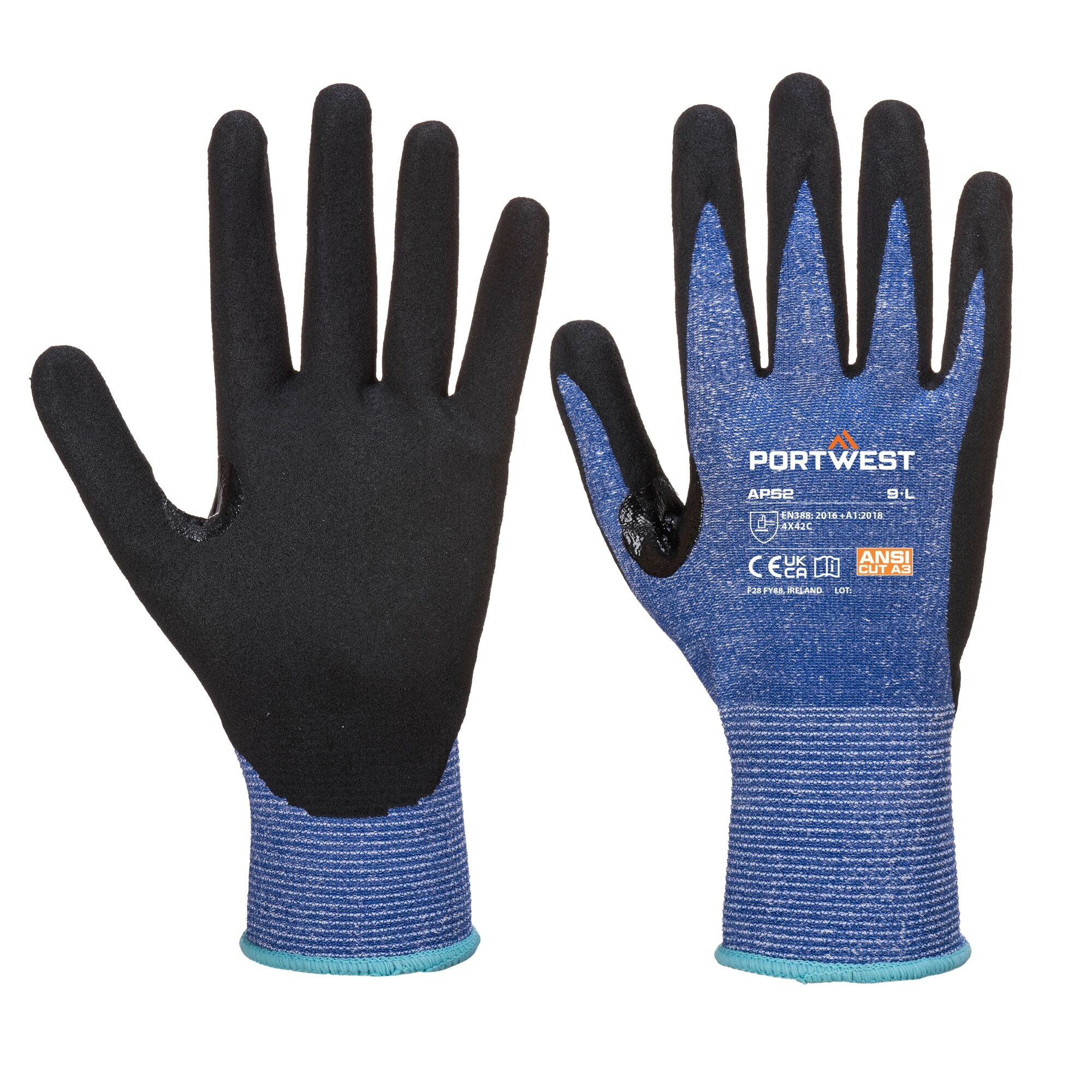 Dexti Cut Ultra Handschoen - Blauw/Zwart