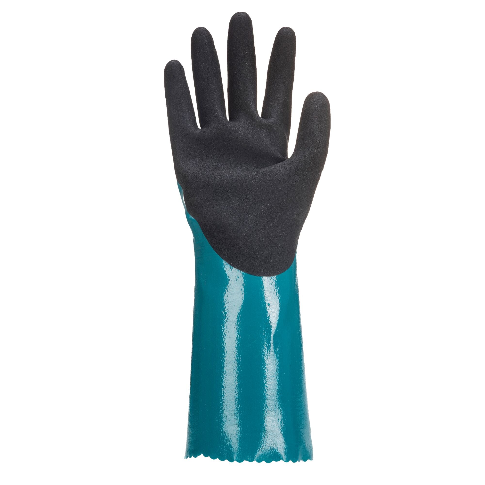 Lichte Korrelige Grip Handschoen - Blauw/Zwart - voorkant