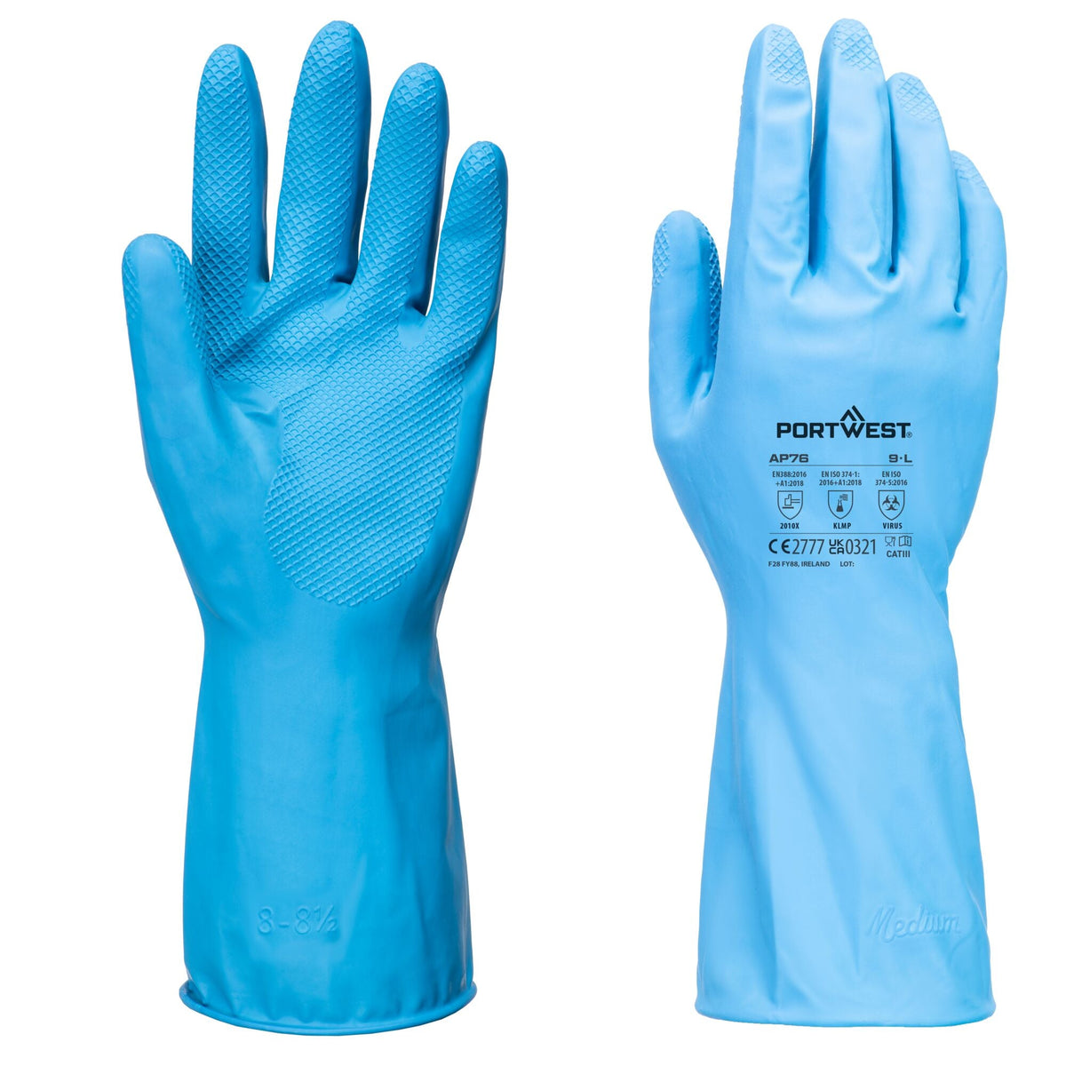 FD Chemicaliën B Latex Lichte Handschoen (Pk12) - Blauw
