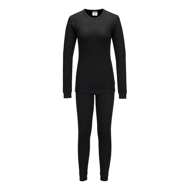 Womens Thermal Base Layer Set - Black