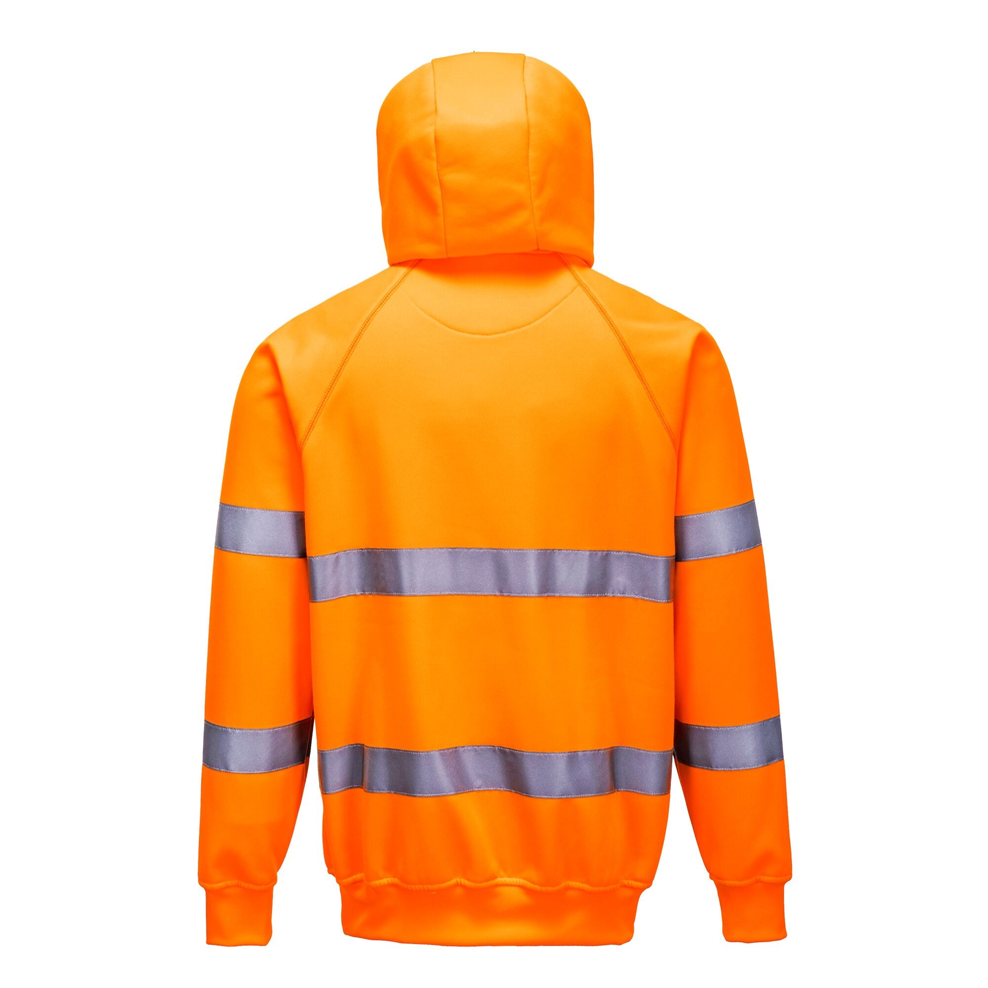 Hi-Vis Sweatshirt met capuchon - Oranje - achterkant
