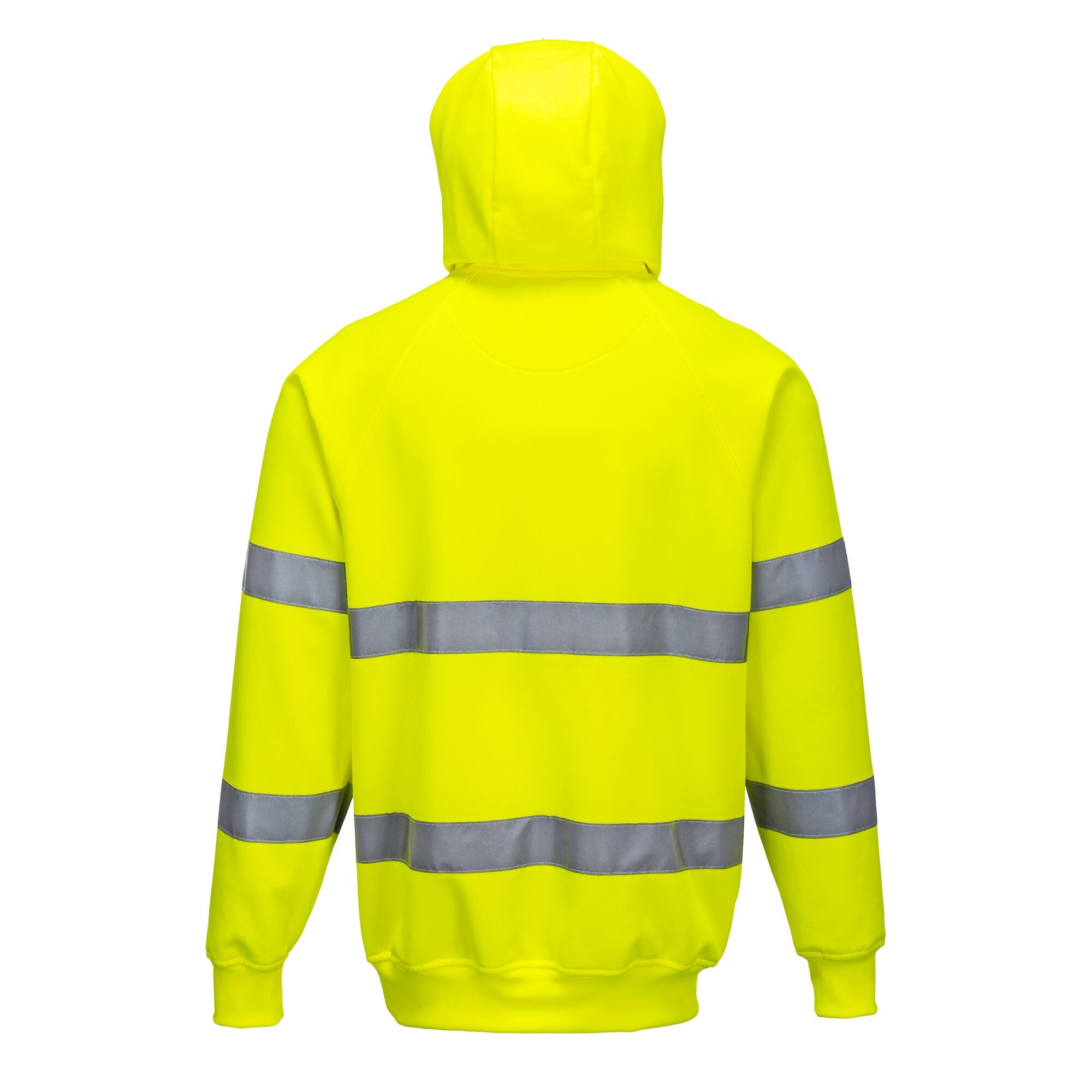 Hi-Vis Sweatshirt met capuchon - Geel - achterkant