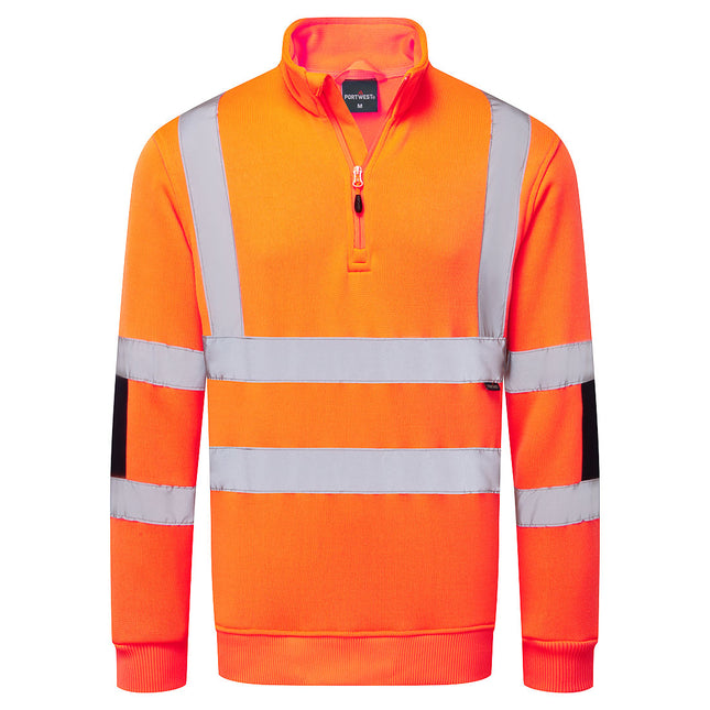 Hi-Vis Knit 1/2Zip Sweatshirt - Orange