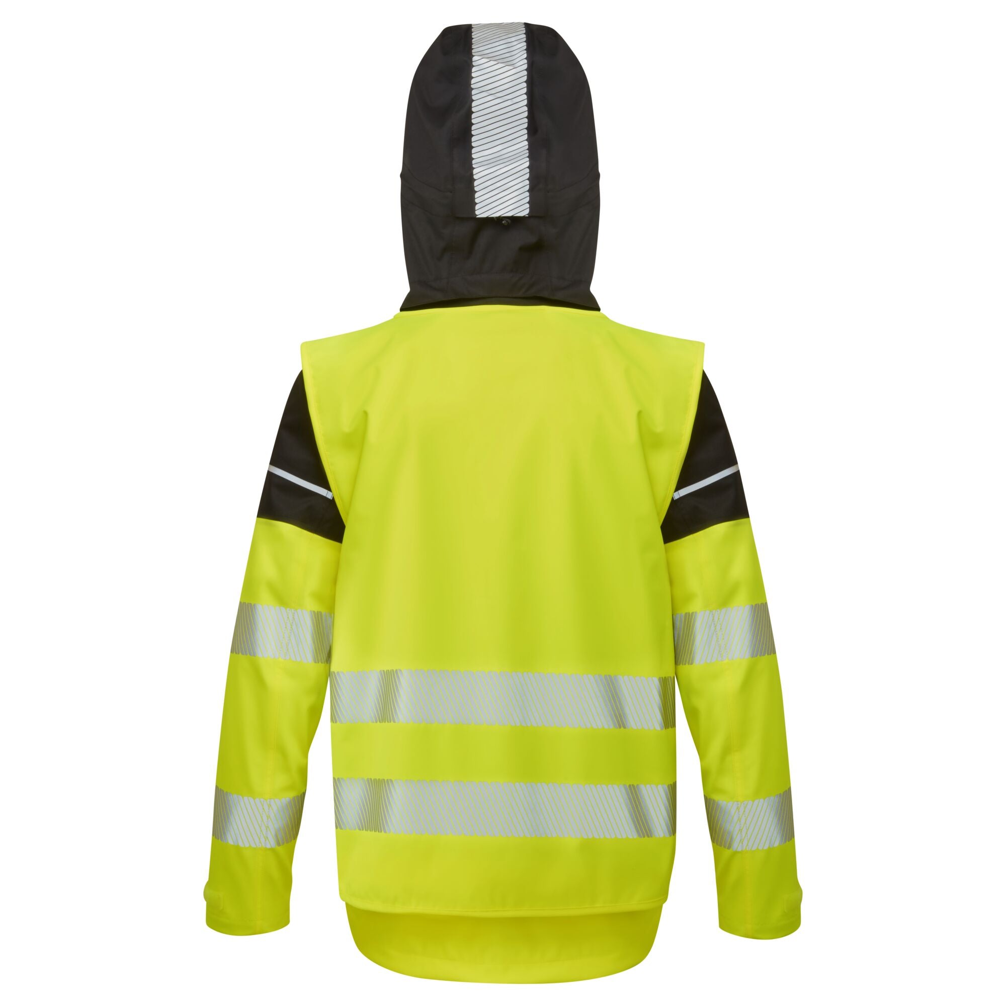 Ultimate Modulair Hi-Vis 3-in-1 Regenjack - Geel/Zwart - opname 4