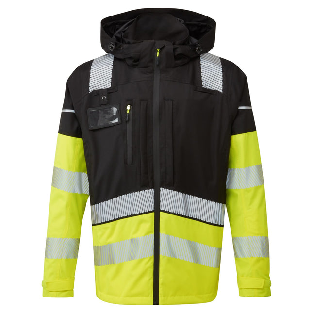 Ultimate Modulair Hi-Vis 3-in-1 Regenjack - Geel/Zwart
