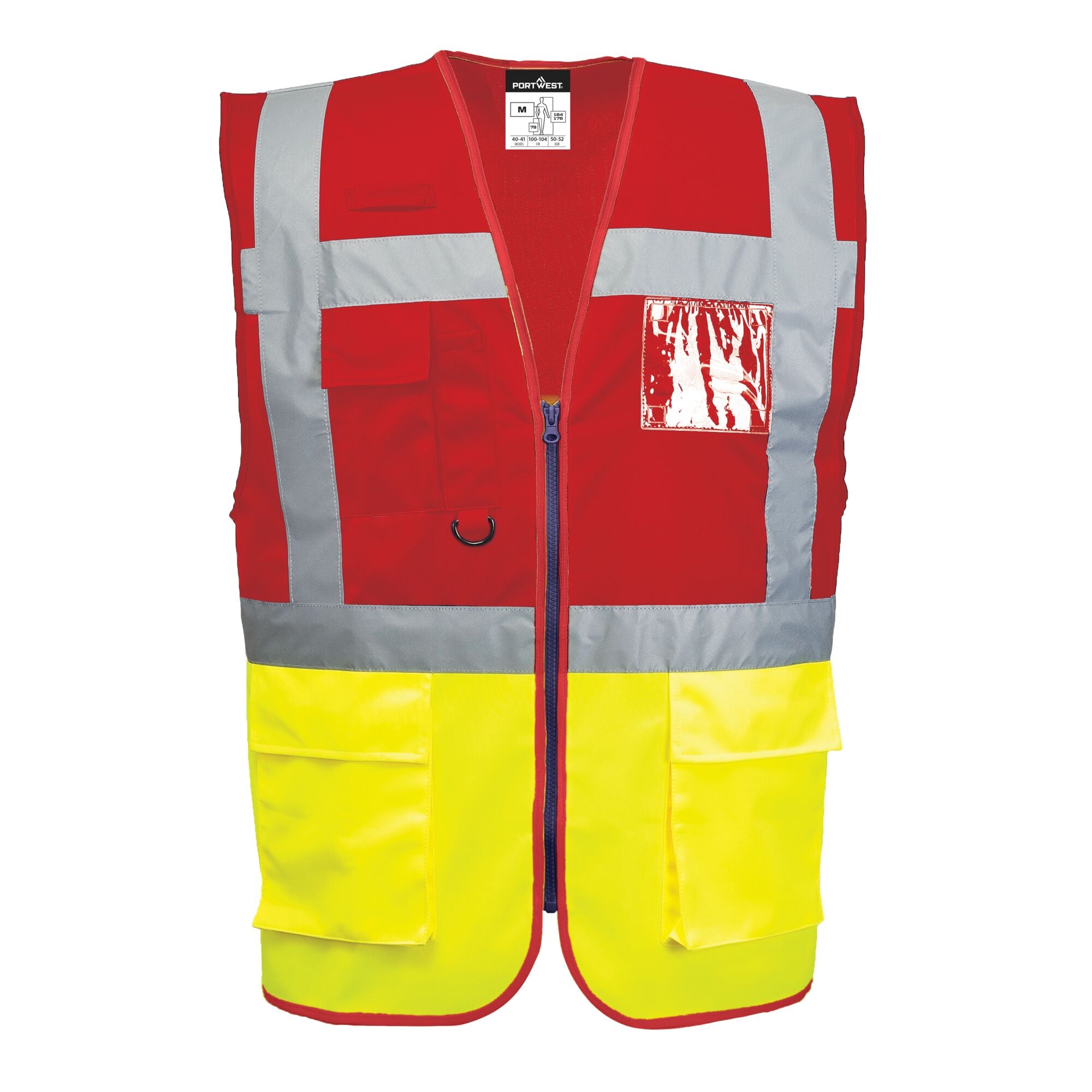Paris Hi-Vis Contrast Executive Vest - Geel/Rood