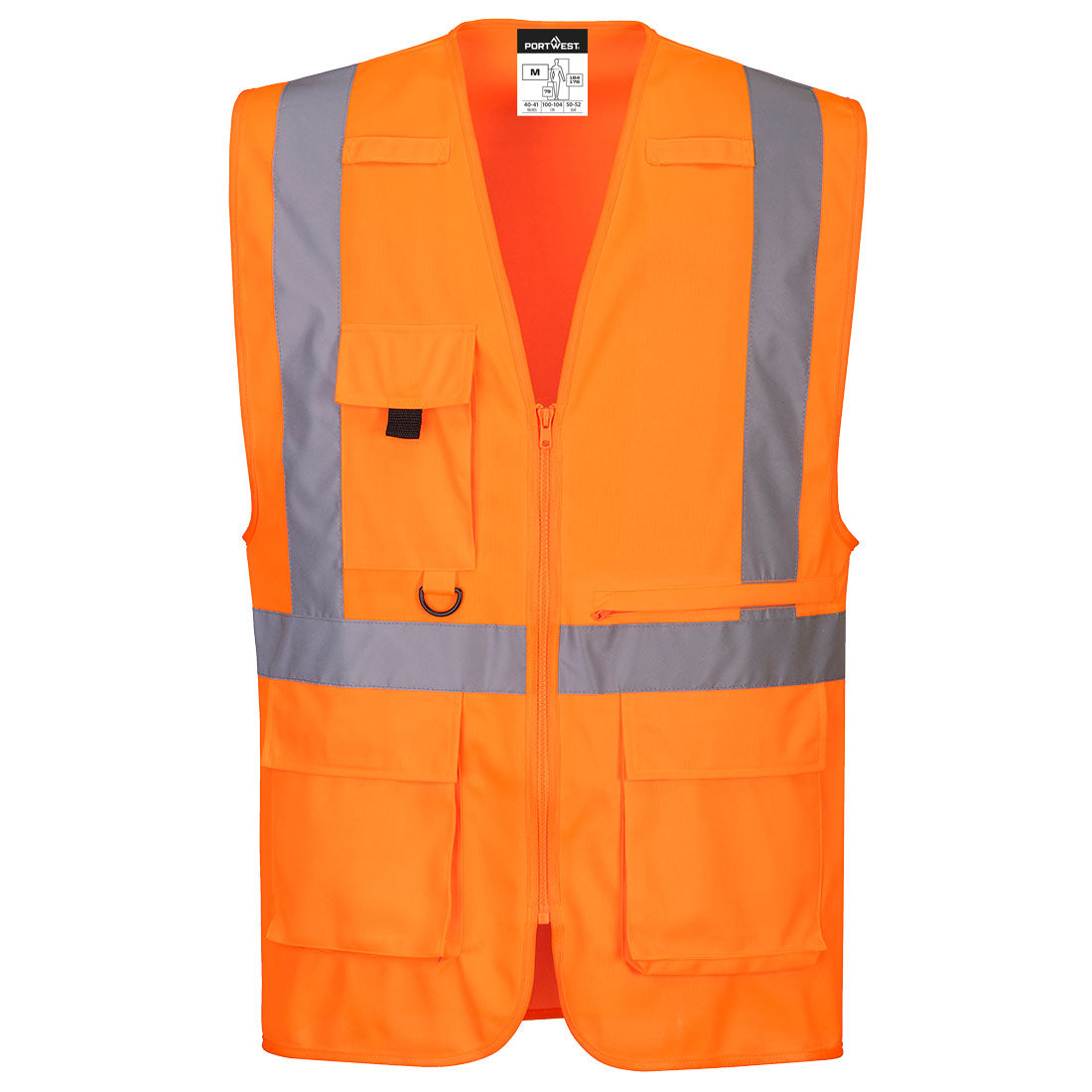 Hi-Vis Tablet Pocket Executive Vest - Orange