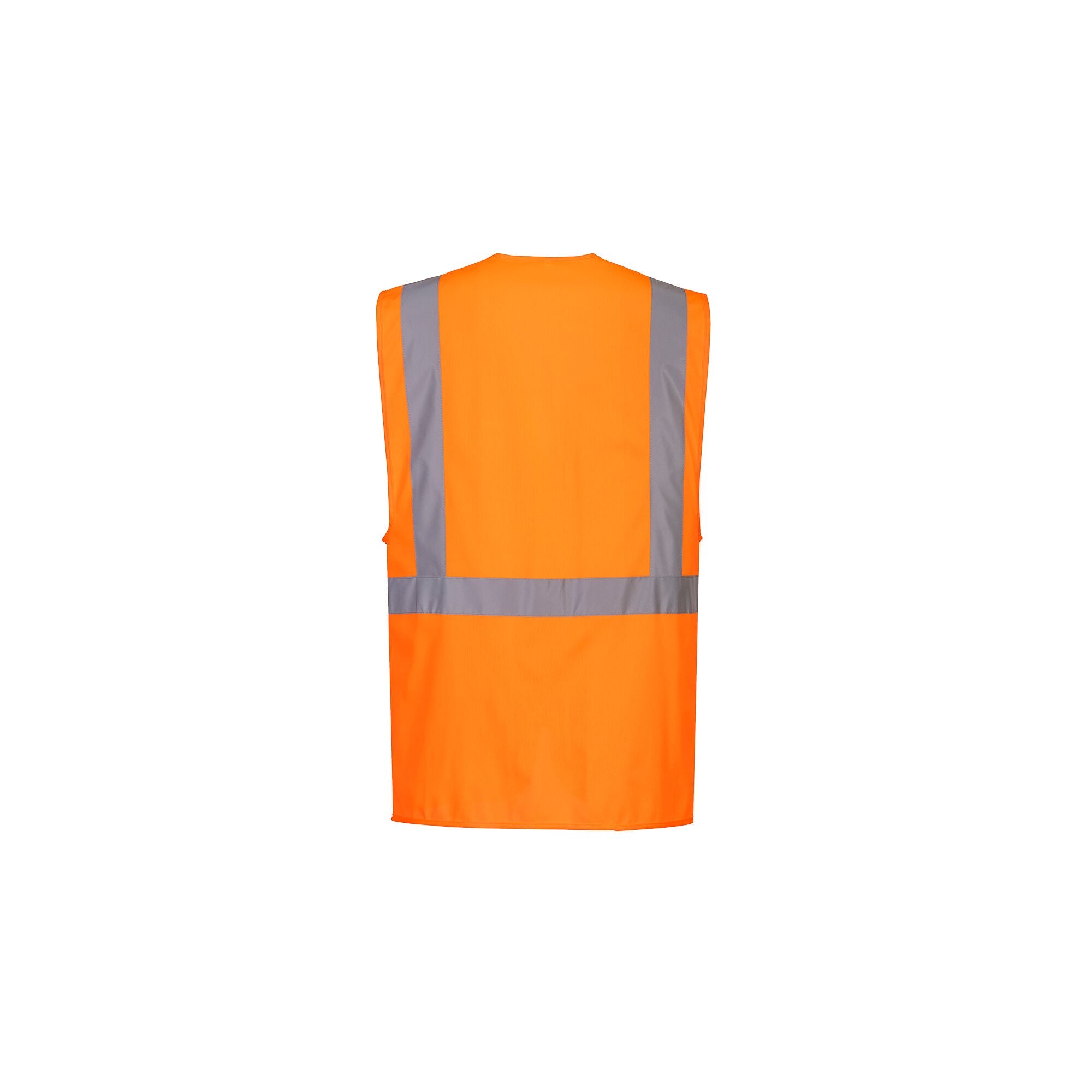Hi-Vis Executive Vest met Tabletzak - Oranje - achterkant