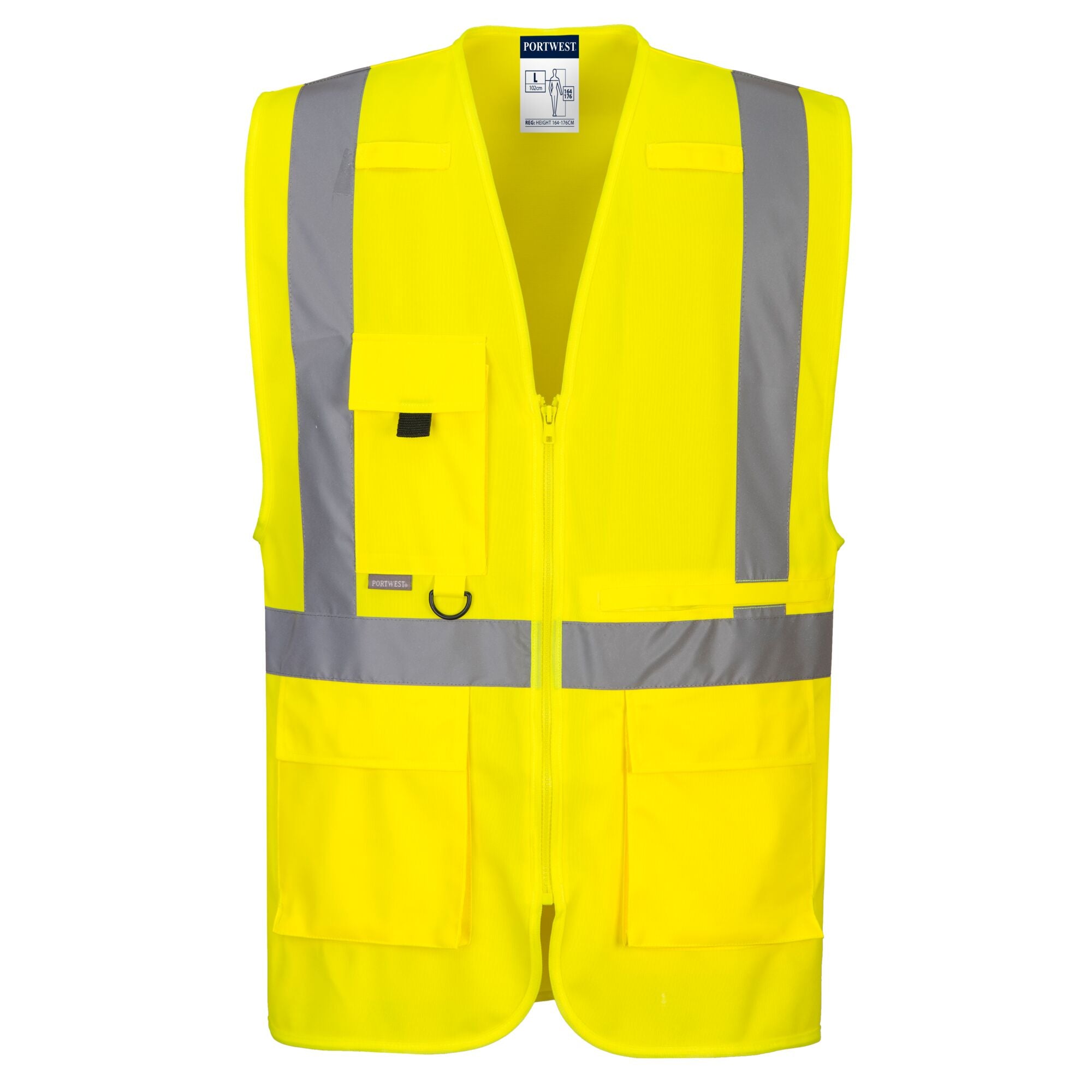 Hi-Vis Executive Vest met Tabletzak - Geel