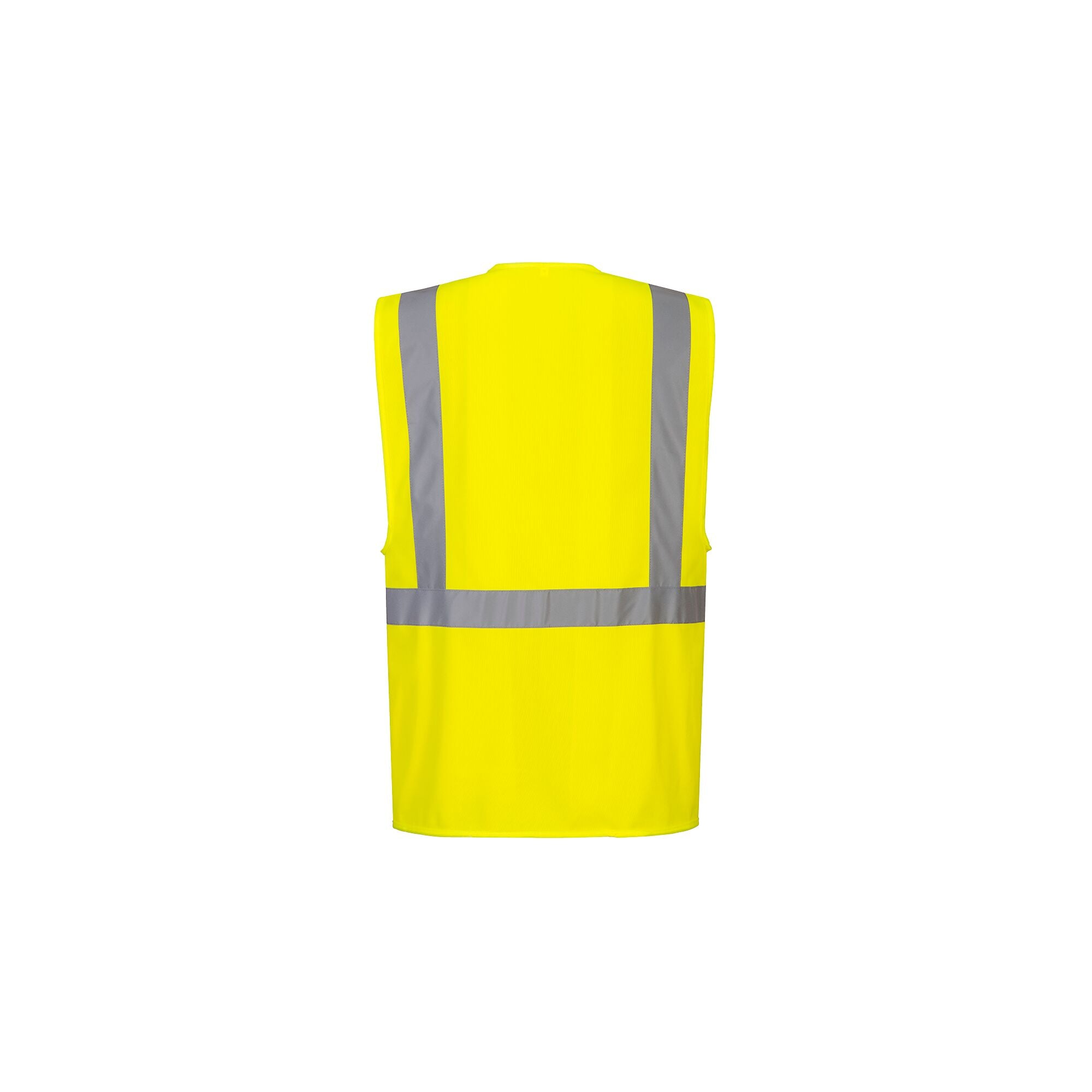 Hi-Vis Executive Vest met Tabletzak - Geel - achterkant