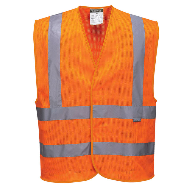 Hi-Vis Mesh Band and Brace Vest - Orange